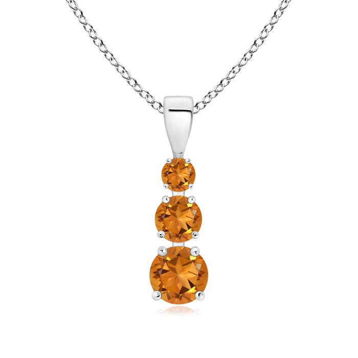 AAA - Citrine / 0.78 CT / 14 KT White Gold