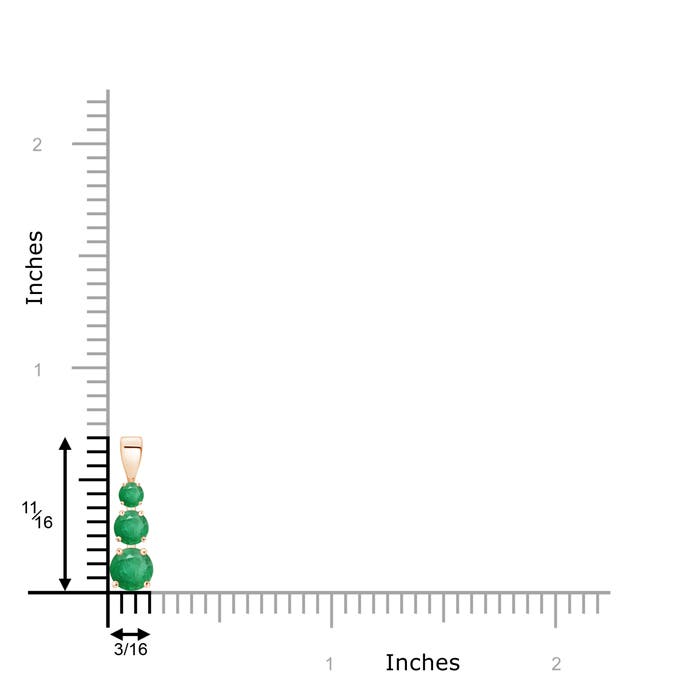 A - Emerald / 0.79 CT / 14 KT Rose Gold