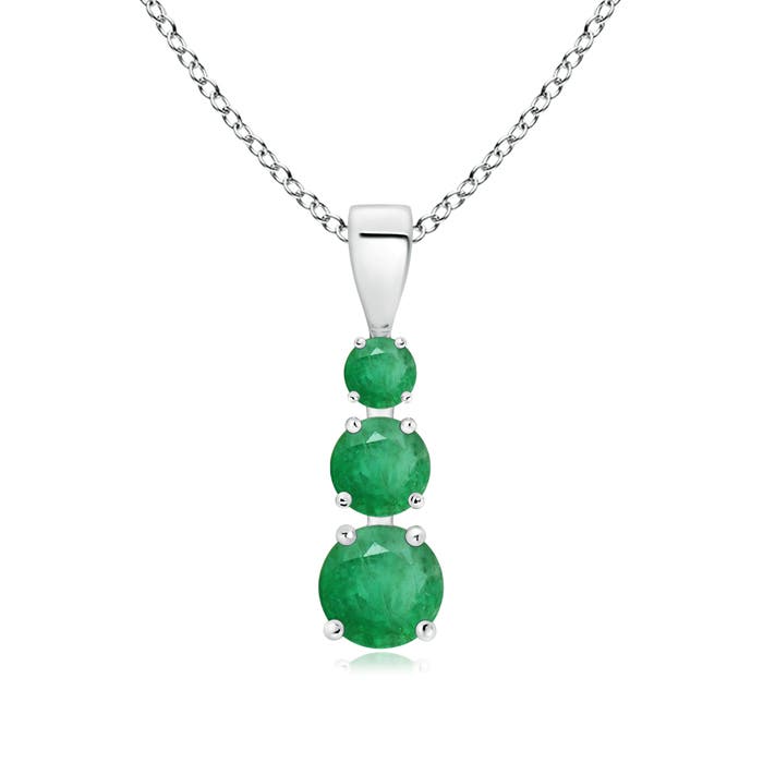 A - Emerald / 0.79 CT / 14 KT White Gold