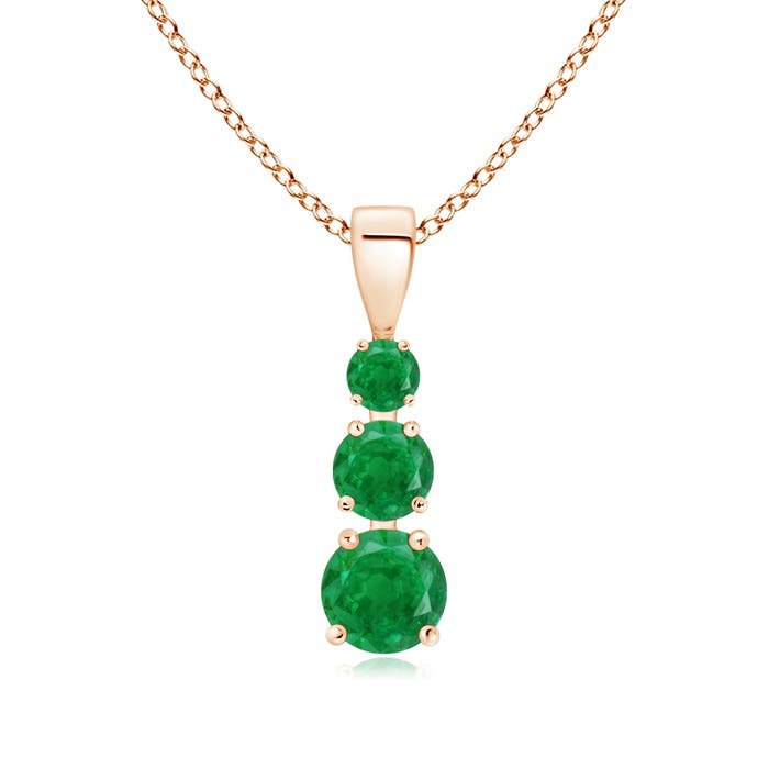 AA - Emerald / 0.79 CT / 14 KT Rose Gold