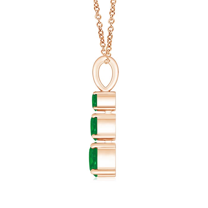 AA - Emerald / 0.79 CT / 14 KT Rose Gold