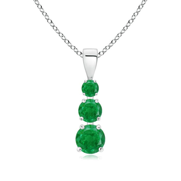 AA - Emerald / 0.79 CT / 14 KT White Gold