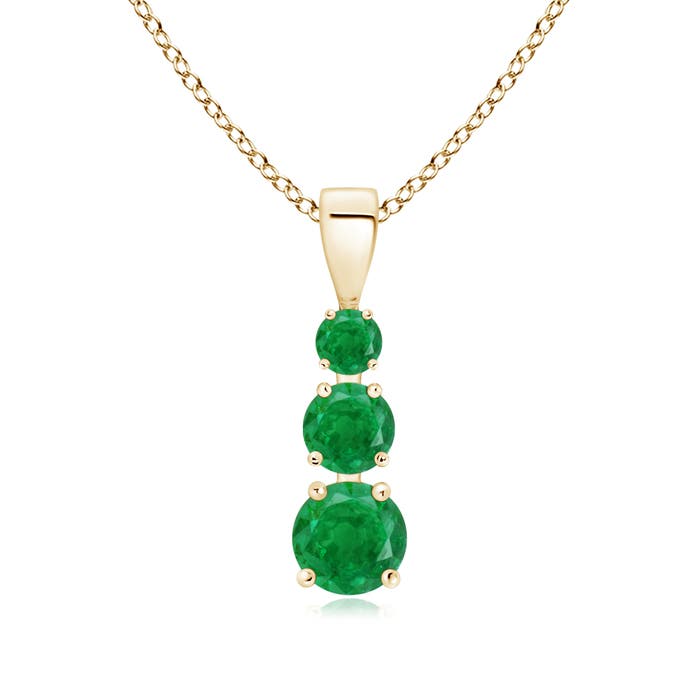 AA - Emerald / 0.79 CT / 14 KT Yellow Gold