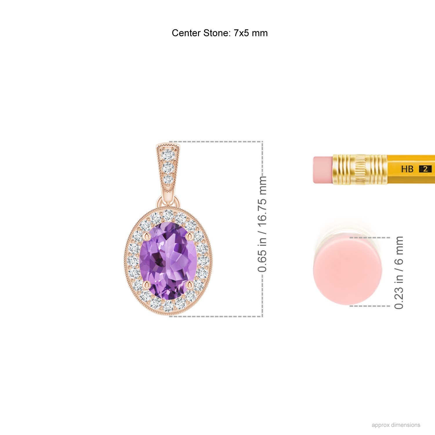 A - Amethyst / 0.82 CT / 14 KT Rose Gold