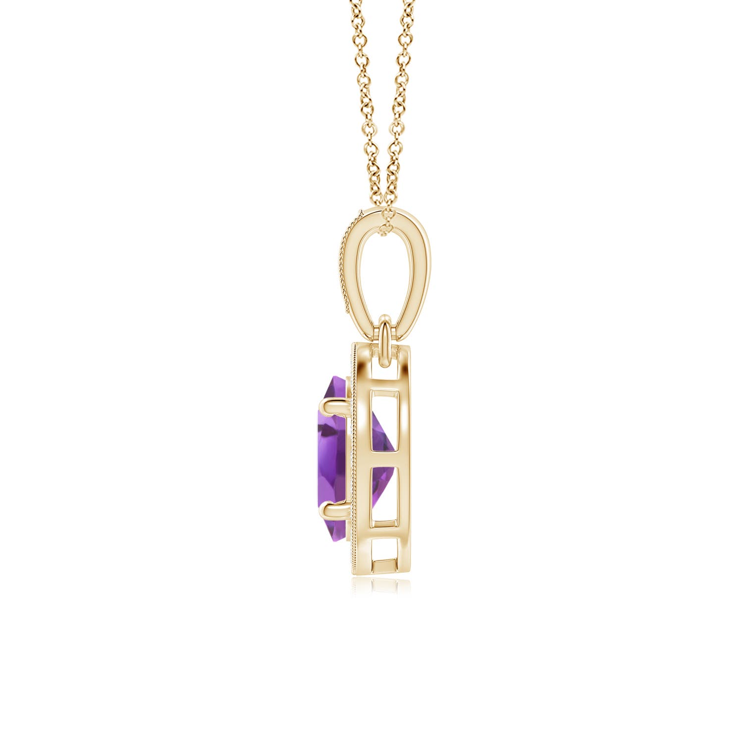 A - Amethyst / 0.82 CT / 14 KT Yellow Gold