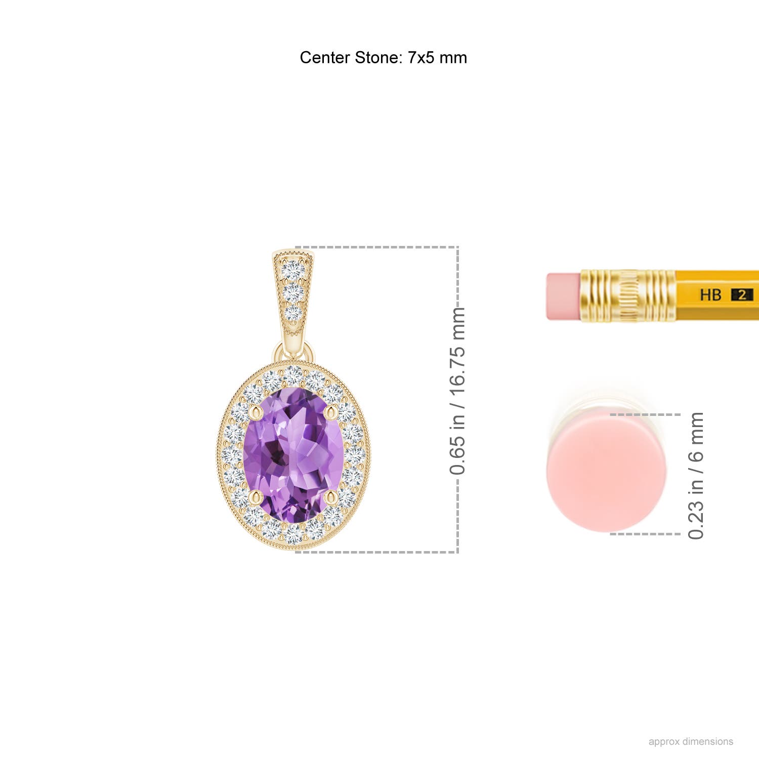 A - Amethyst / 0.82 CT / 14 KT Yellow Gold