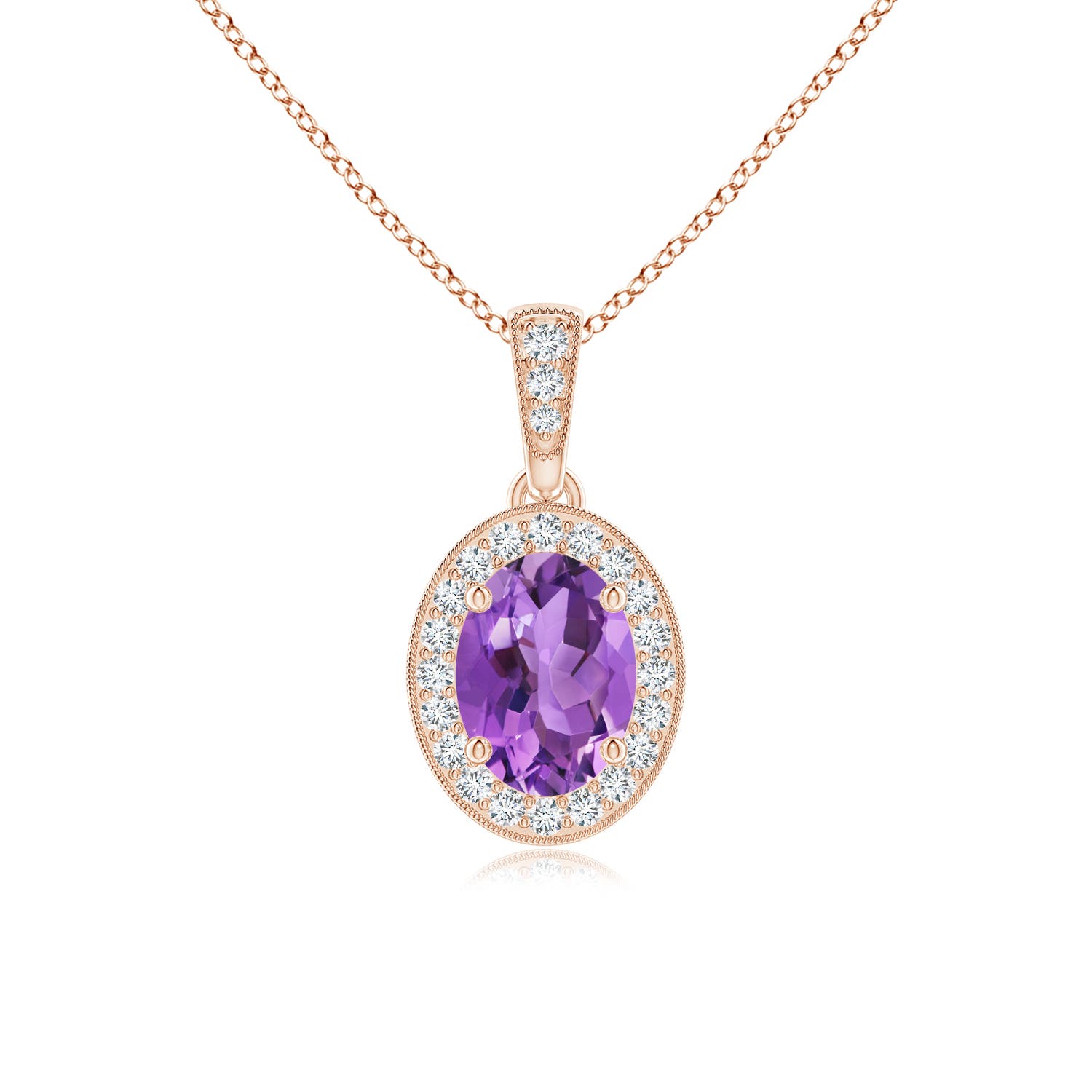 AA - Amethyst / 0.82 CT / 14 KT Rose Gold