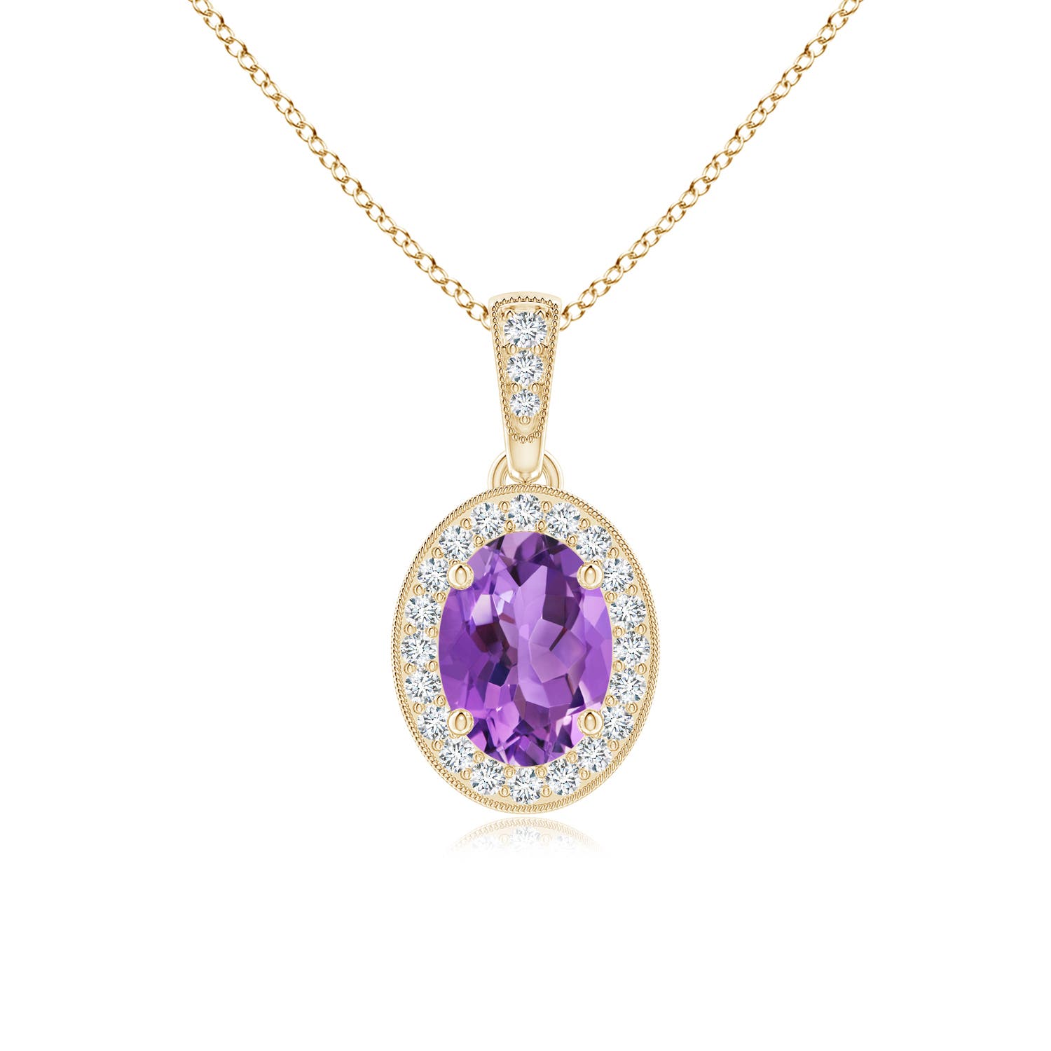 AA - Amethyst / 0.82 CT / 14 KT Yellow Gold