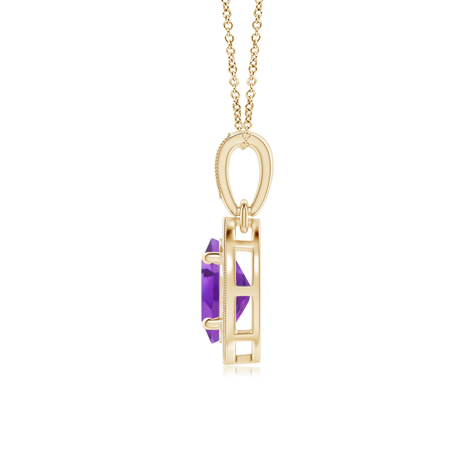 AA - Amethyst / 0.82 CT / 14 KT Yellow Gold