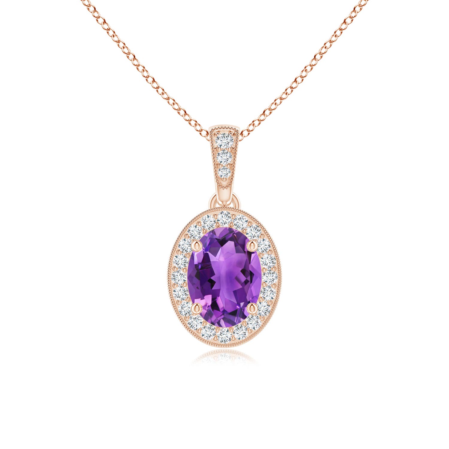 AAA - Amethyst / 0.82 CT / 14 KT Rose Gold