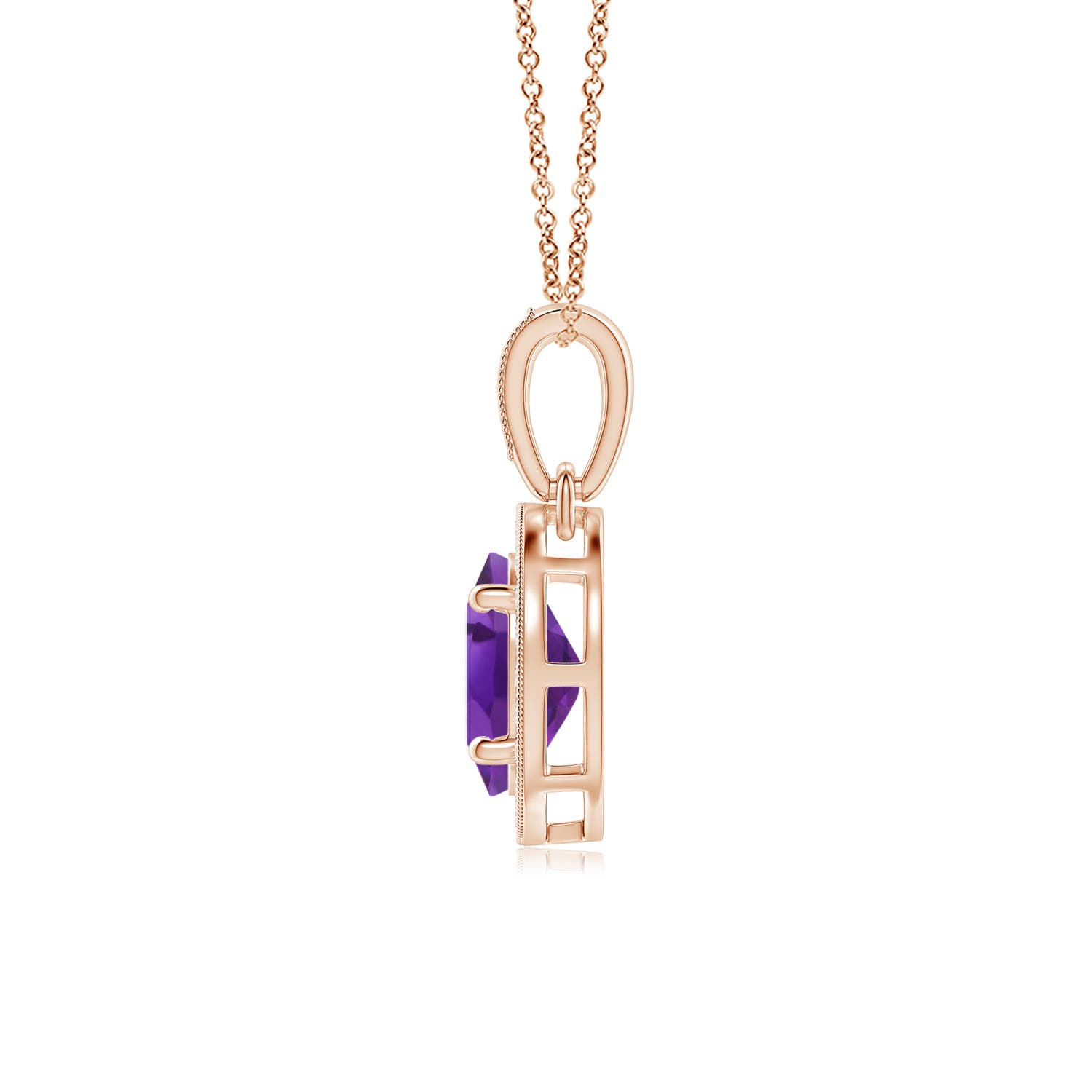 AAA - Amethyst / 0.82 CT / 14 KT Rose Gold