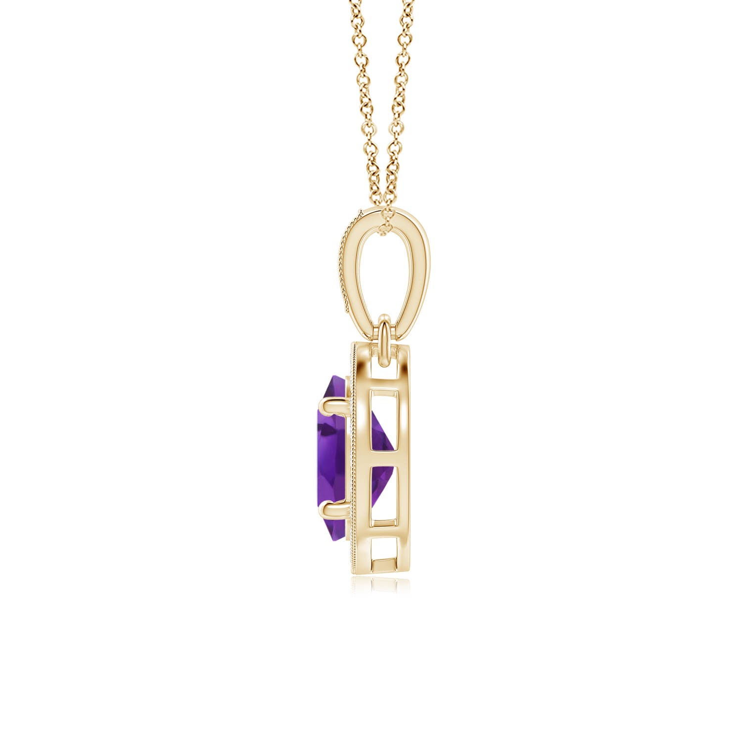 AAA - Amethyst / 0.82 CT / 14 KT Yellow Gold