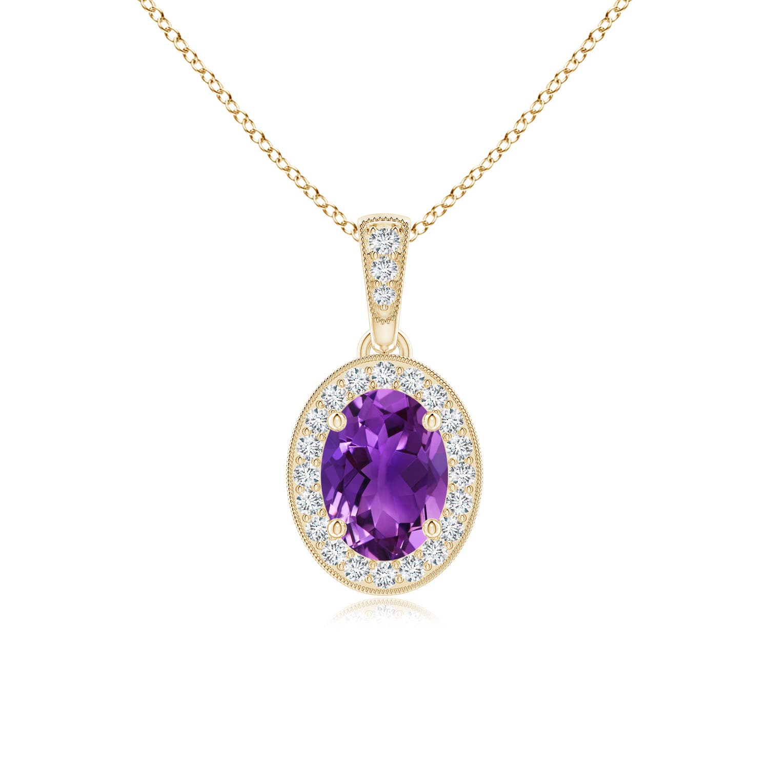 AAAA - Amethyst / 0.82 CT / 14 KT Yellow Gold