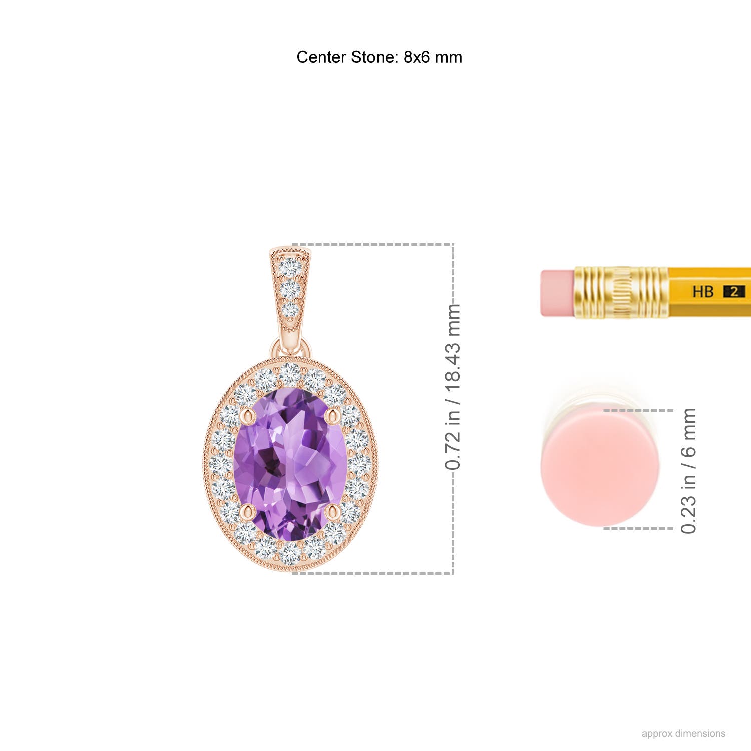 A - Amethyst / 1.33 CT / 14 KT Rose Gold