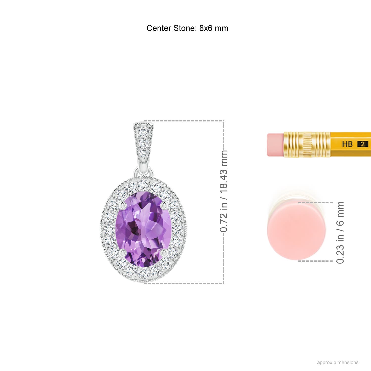 A - Amethyst / 1.33 CT / 14 KT White Gold