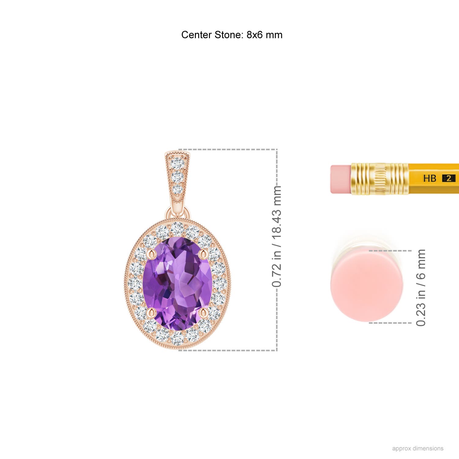 AA - Amethyst / 1.33 CT / 14 KT Rose Gold