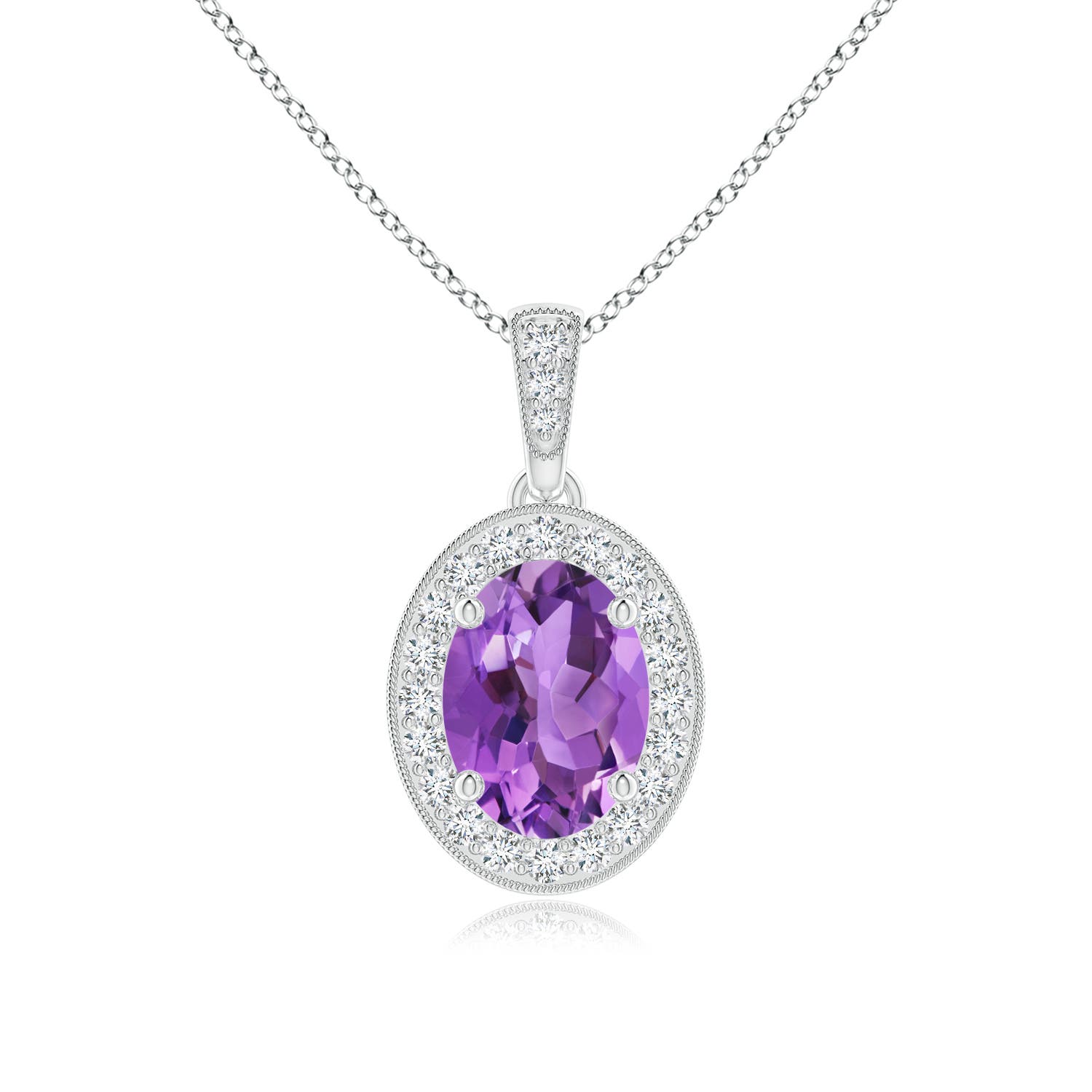 AA - Amethyst / 1.33 CT / 14 KT White Gold