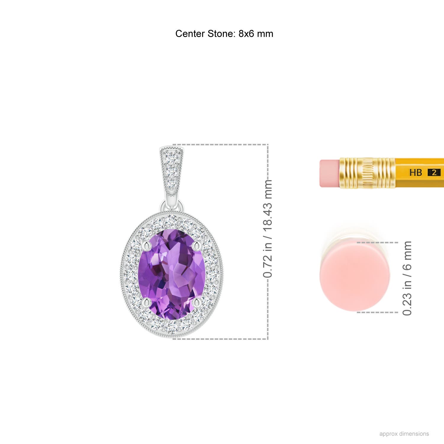 AA - Amethyst / 1.33 CT / 14 KT White Gold