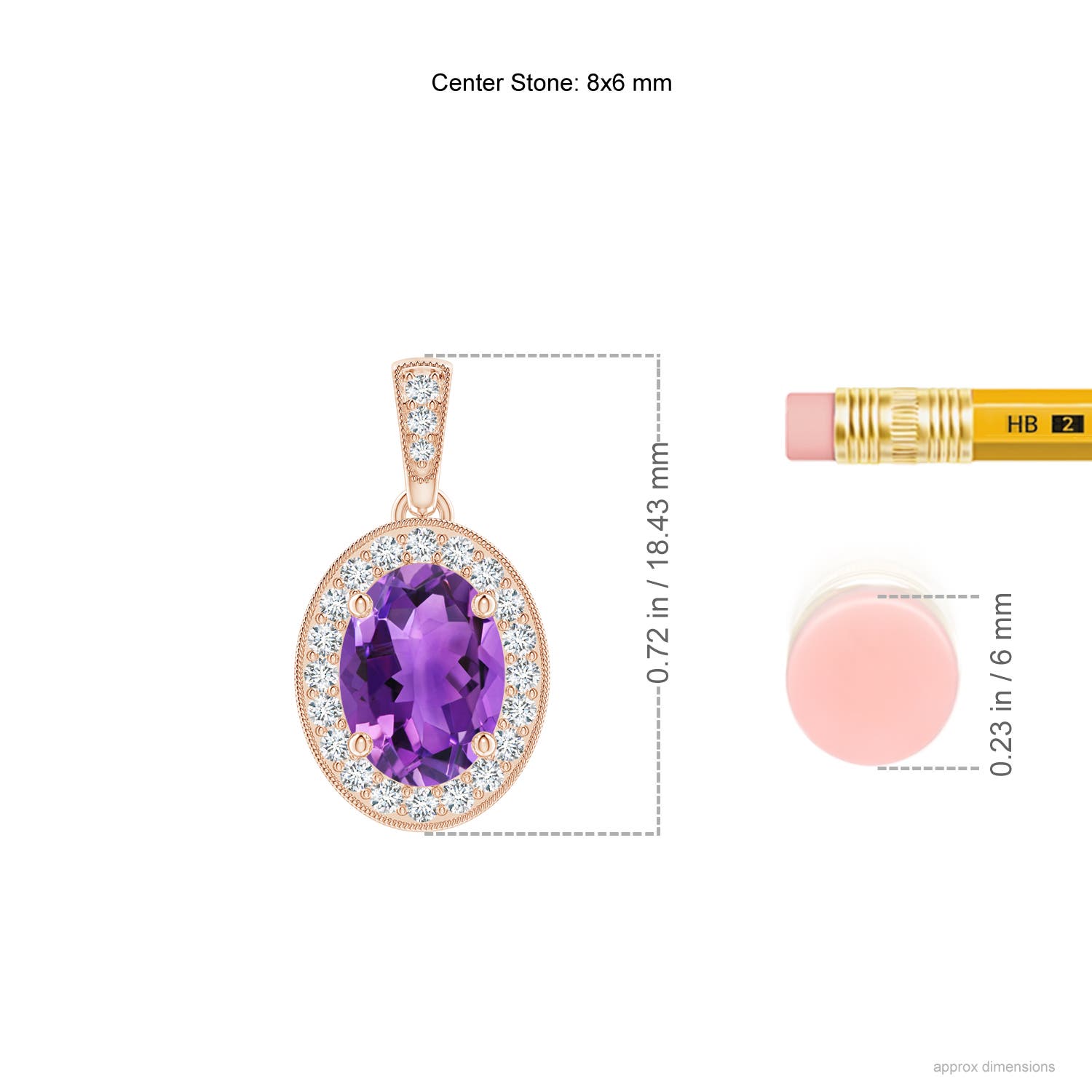 AAA - Amethyst / 1.33 CT / 14 KT Rose Gold