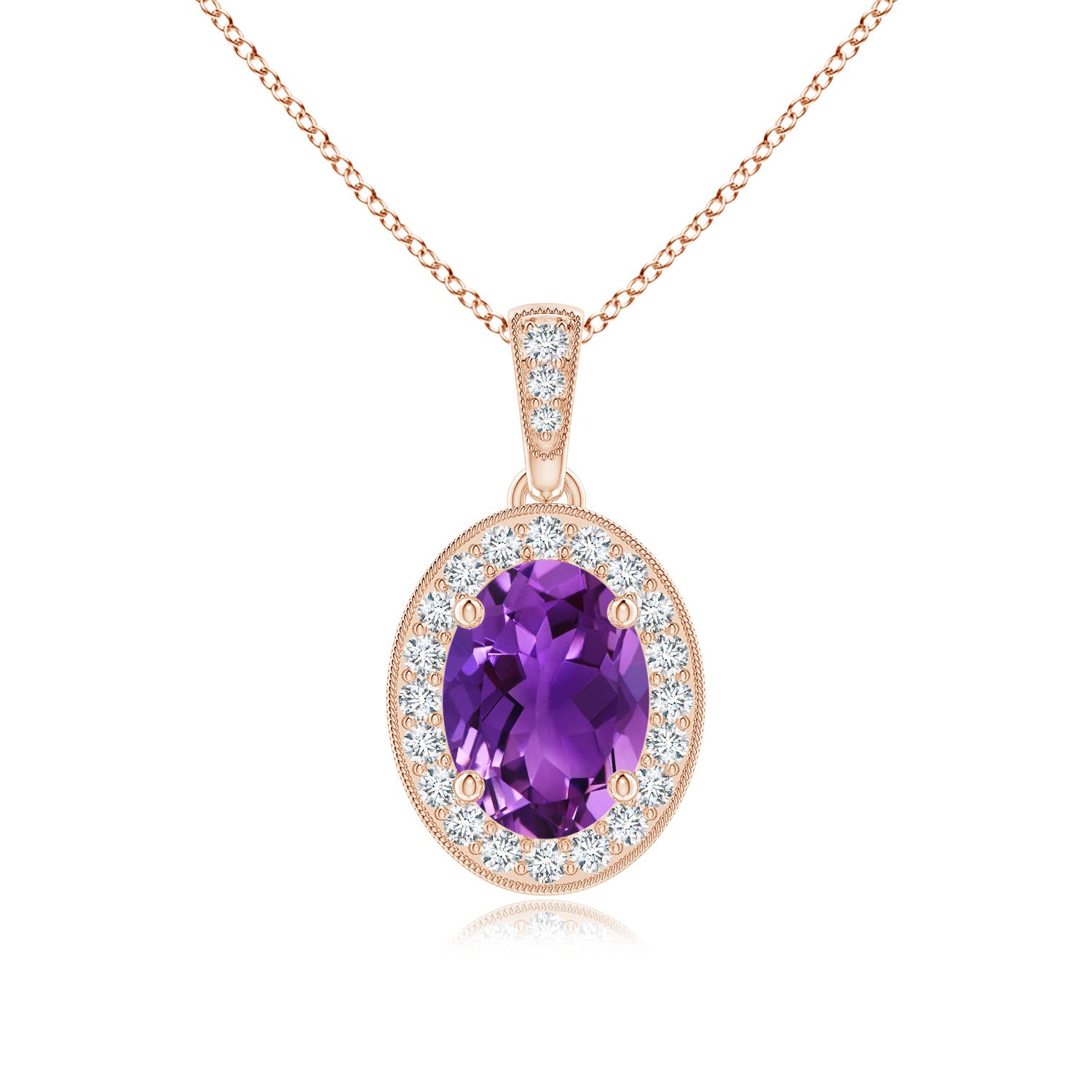 AAAA - Amethyst / 1.33 CT / 14 KT Rose Gold