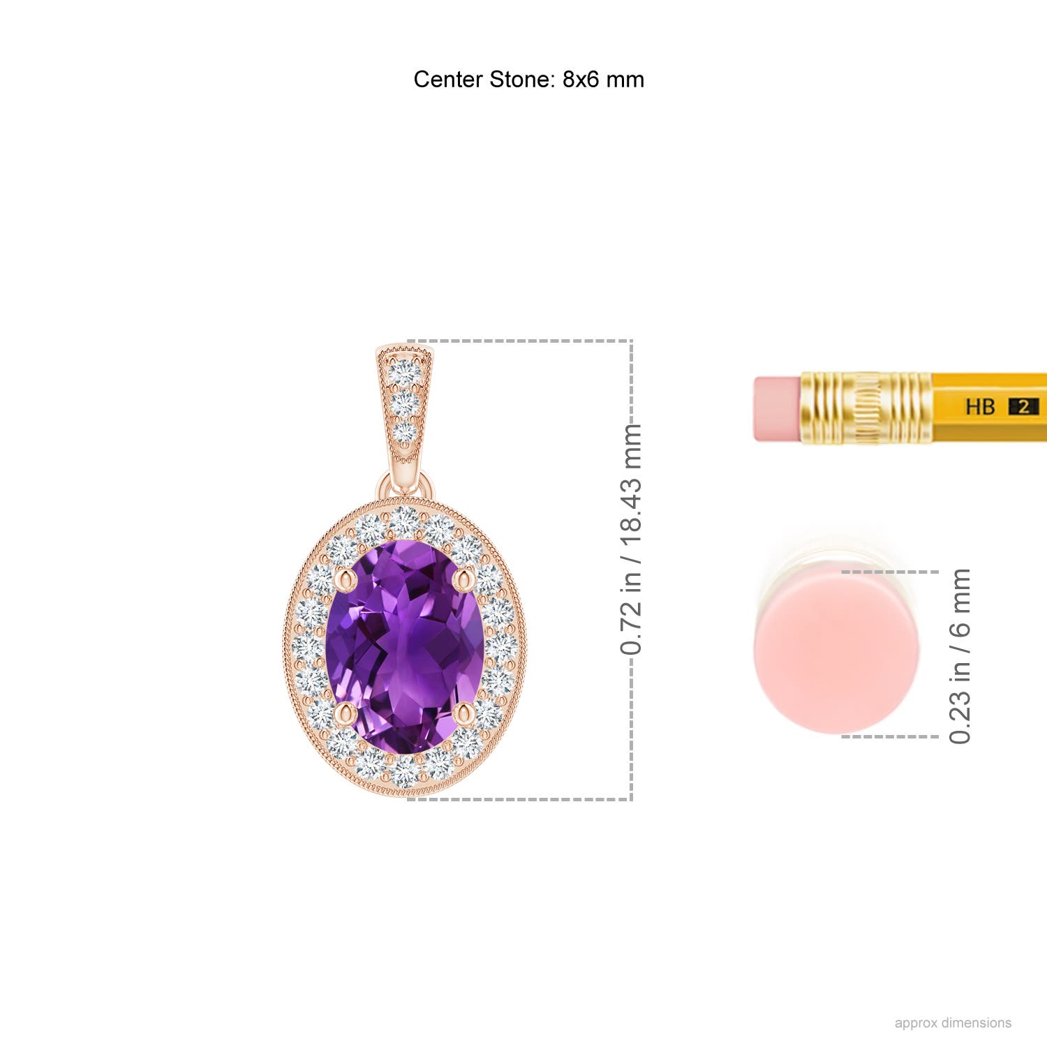 AAAA - Amethyst / 1.33 CT / 14 KT Rose Gold