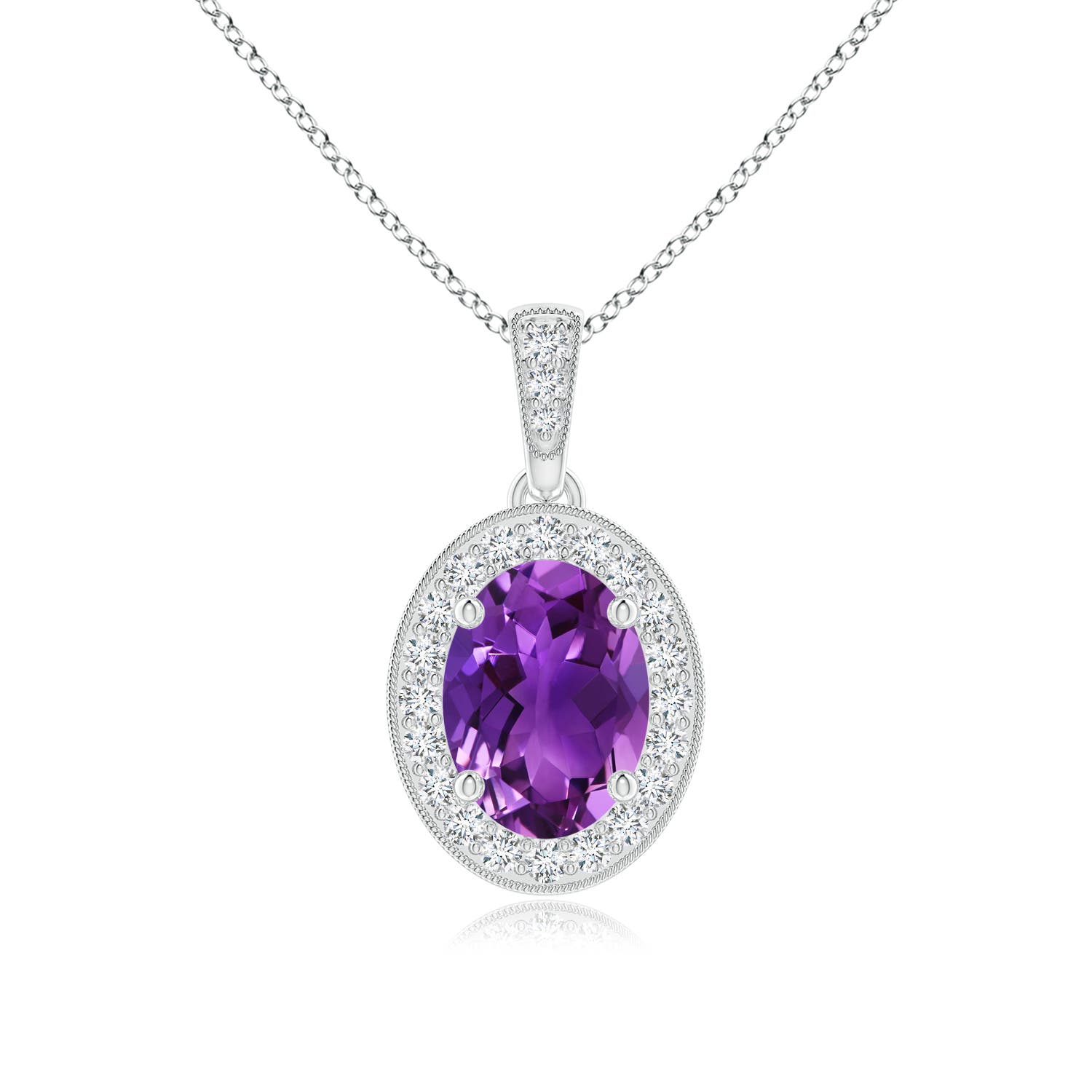 AAAA - Amethyst / 1.33 CT / 14 KT White Gold