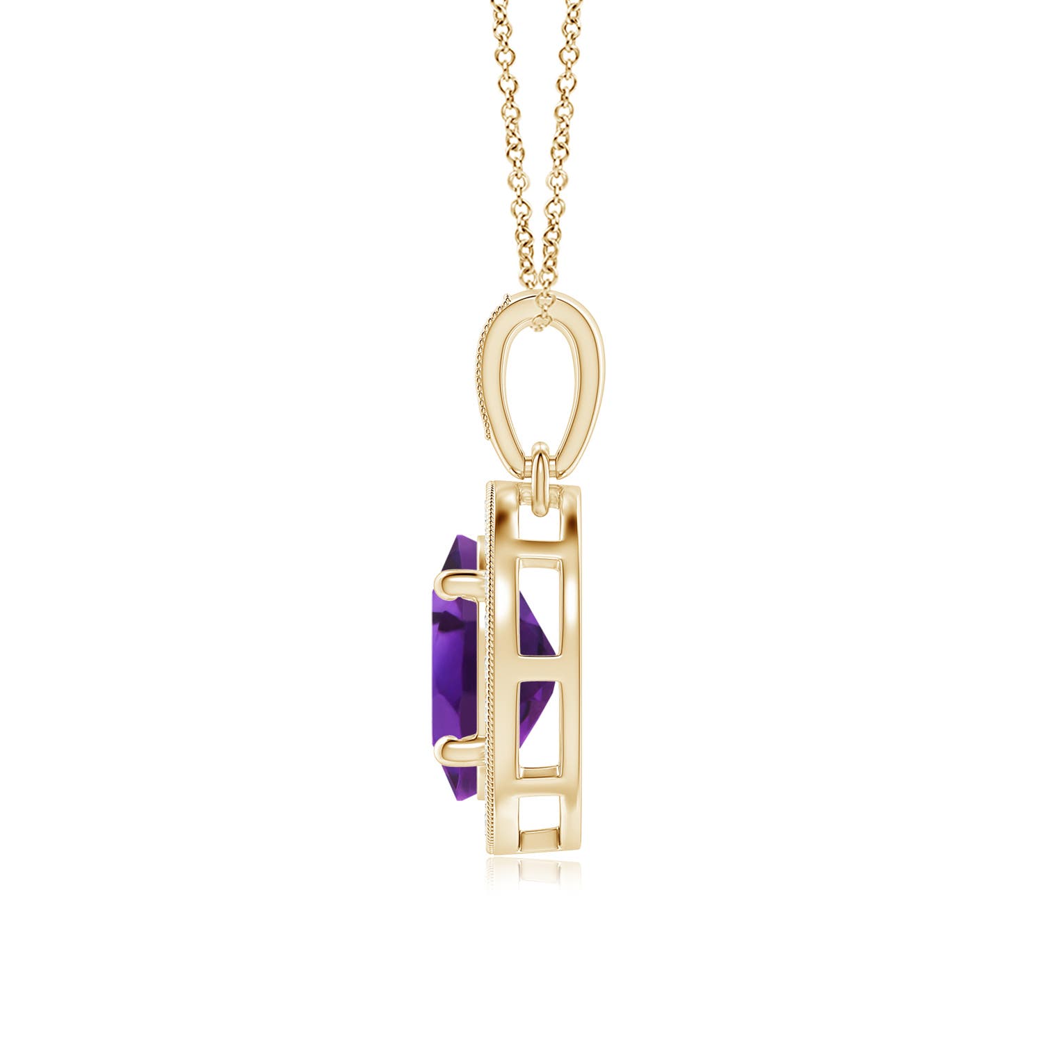 AAAA - Amethyst / 1.33 CT / 14 KT Yellow Gold