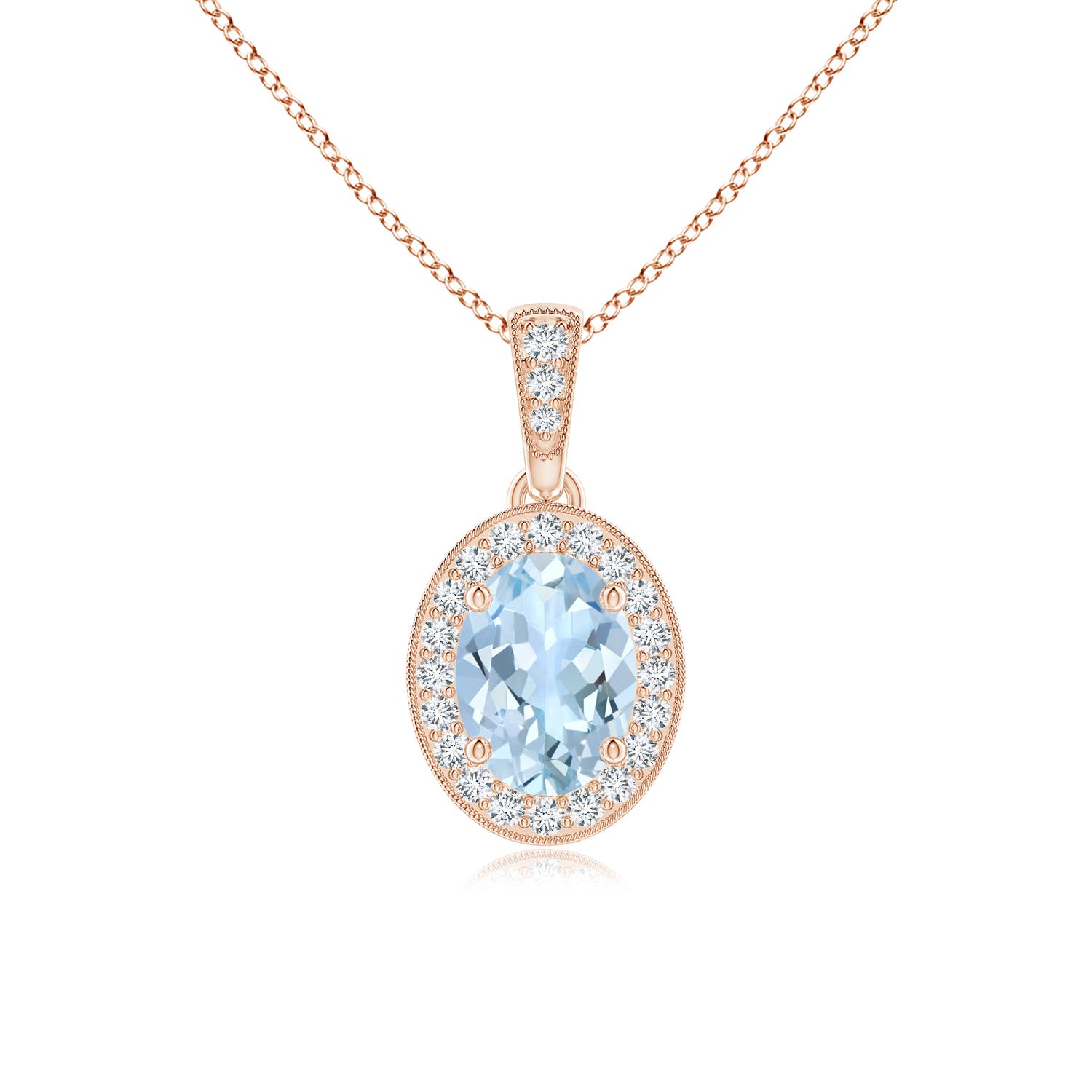 AA - Aquamarine / 0.72 CT / 14 KT Rose Gold