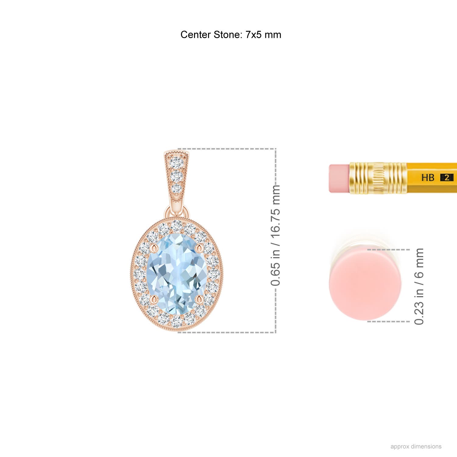 AA - Aquamarine / 0.72 CT / 14 KT Rose Gold