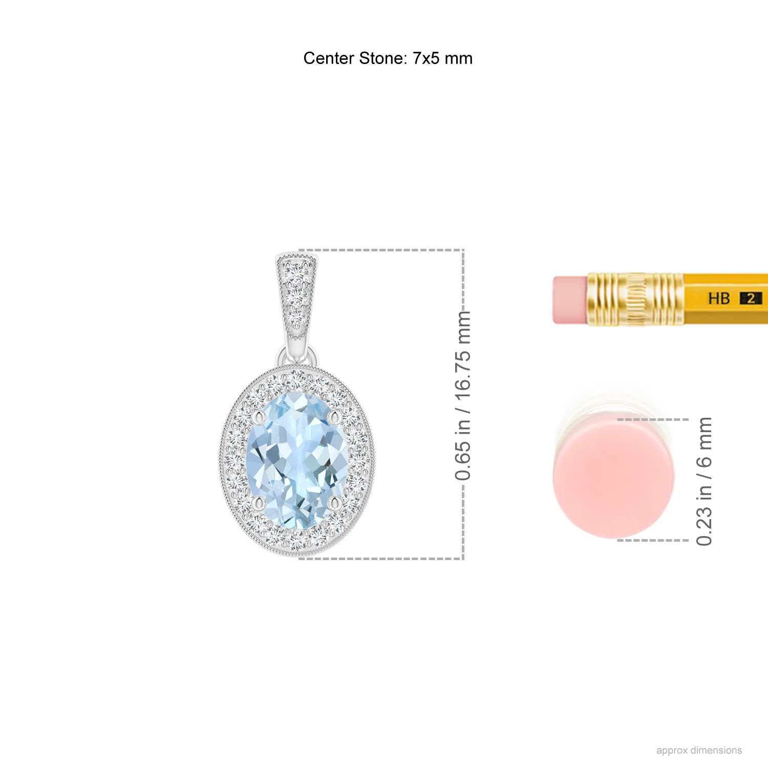 AA - Aquamarine / 0.72 CT / 14 KT White Gold