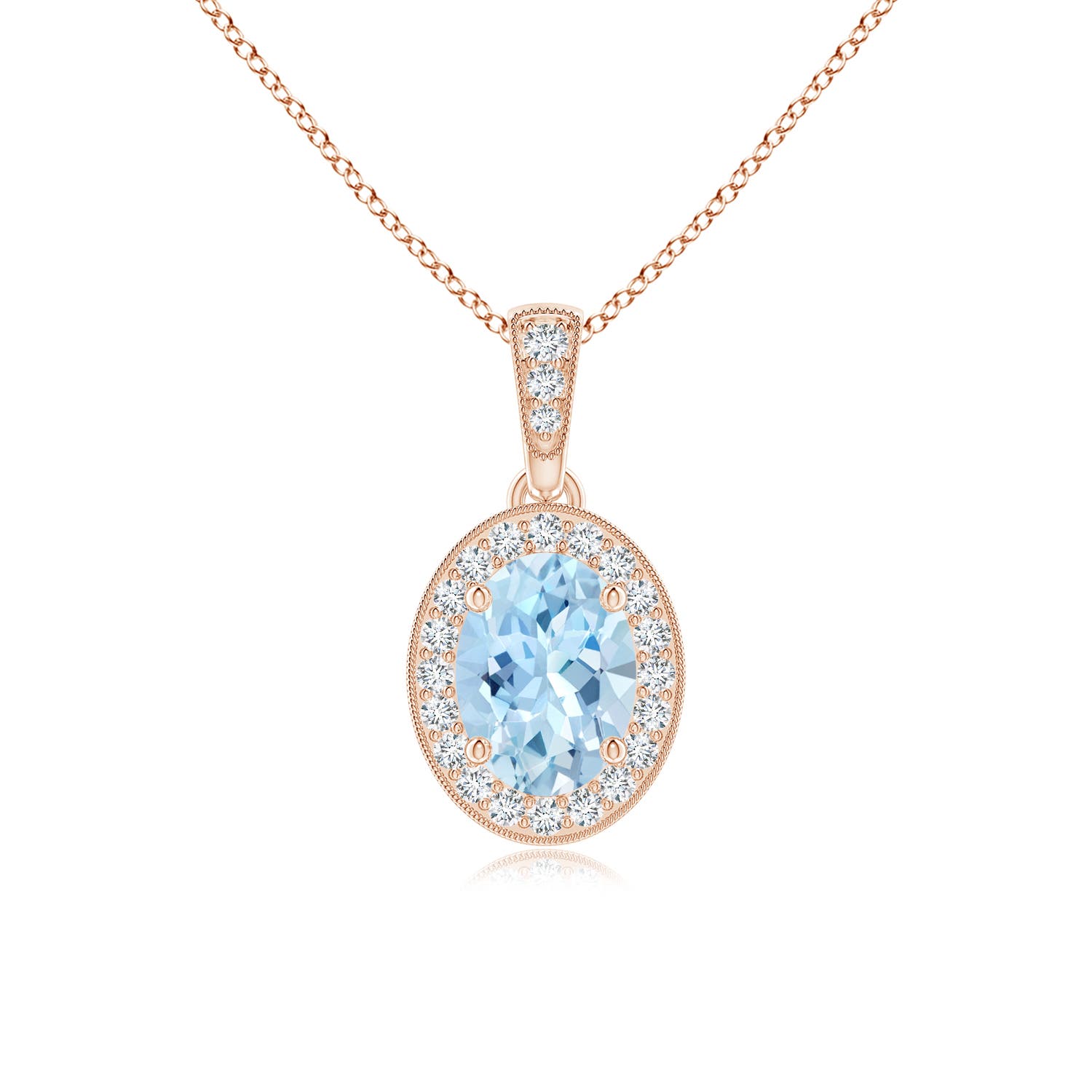 AAA - Aquamarine / 0.72 CT / 14 KT Rose Gold