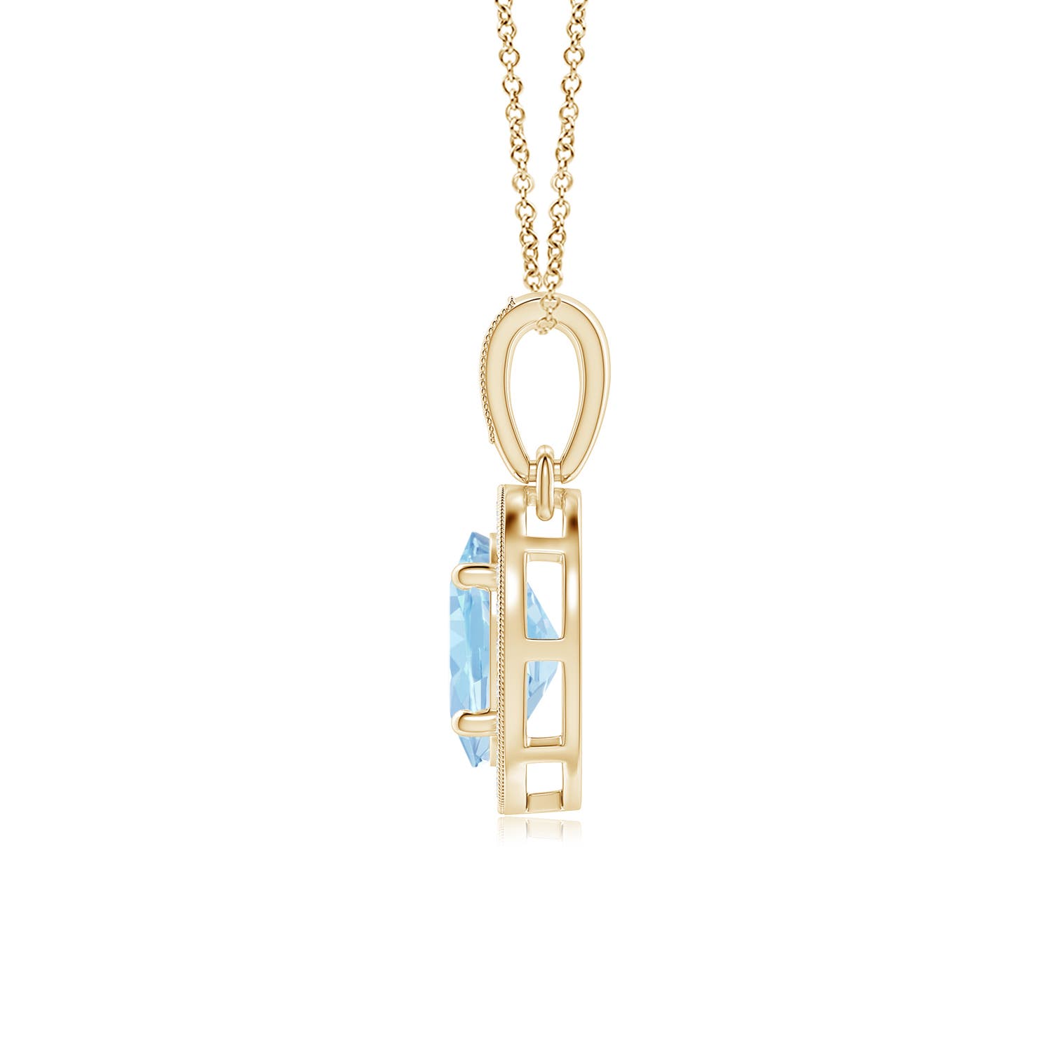 AAA - Aquamarine / 0.72 CT / 14 KT Yellow Gold