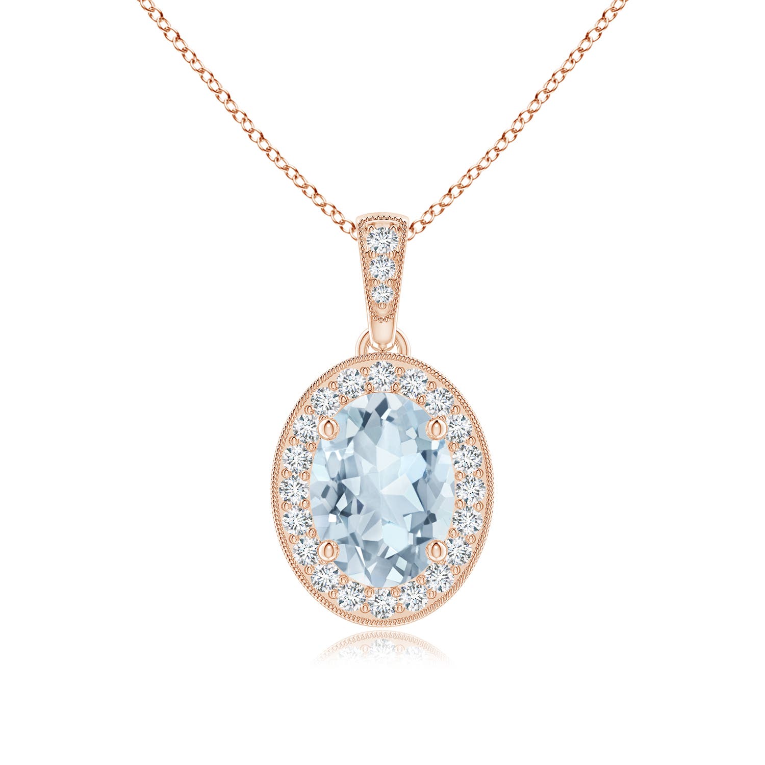 A - Aquamarine / 1.18 CT / 14 KT Rose Gold