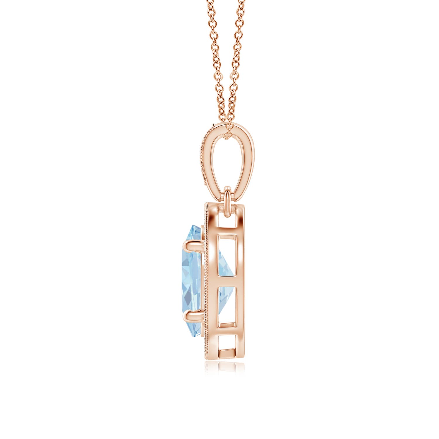 A - Aquamarine / 1.18 CT / 14 KT Rose Gold