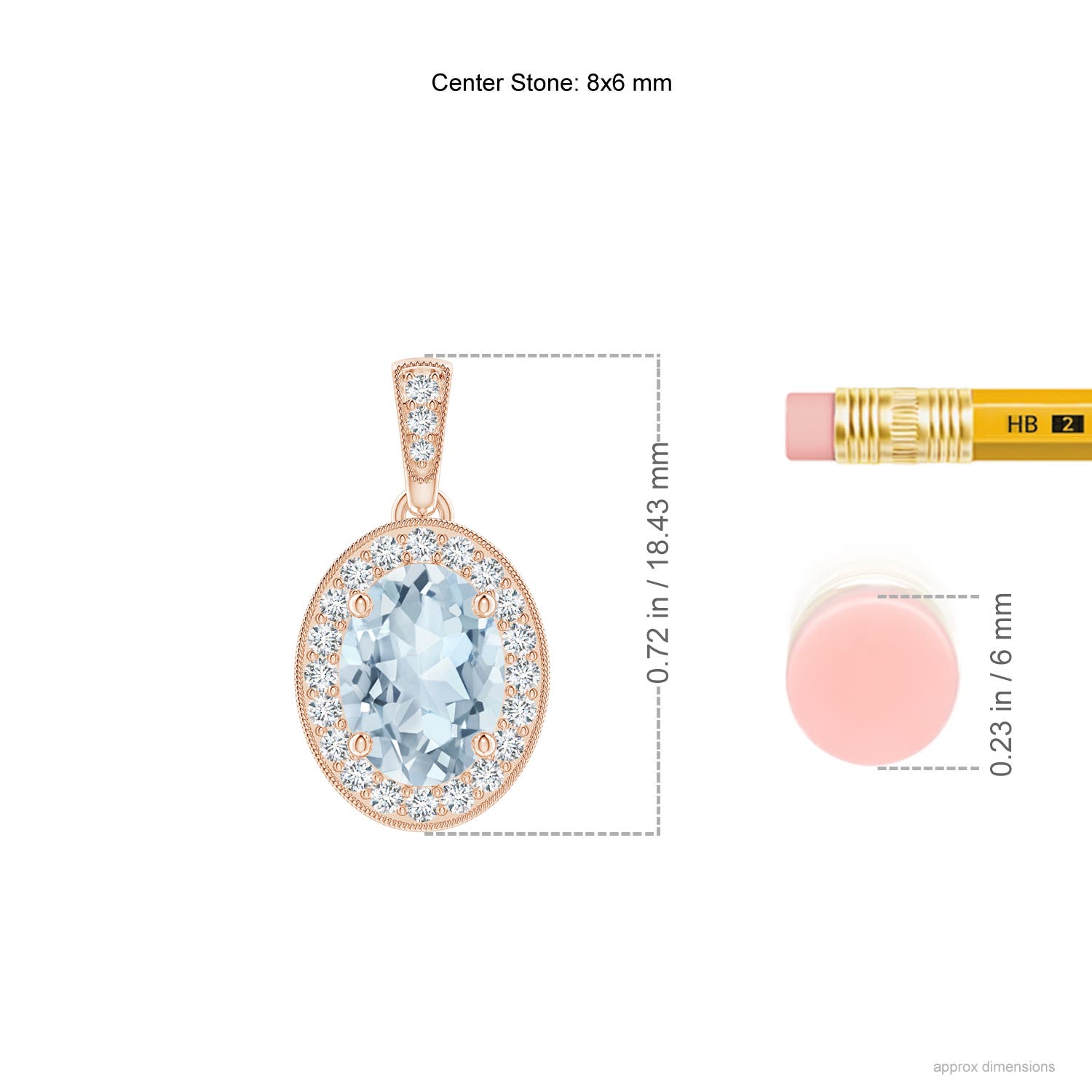 A - Aquamarine / 1.18 CT / 14 KT Rose Gold