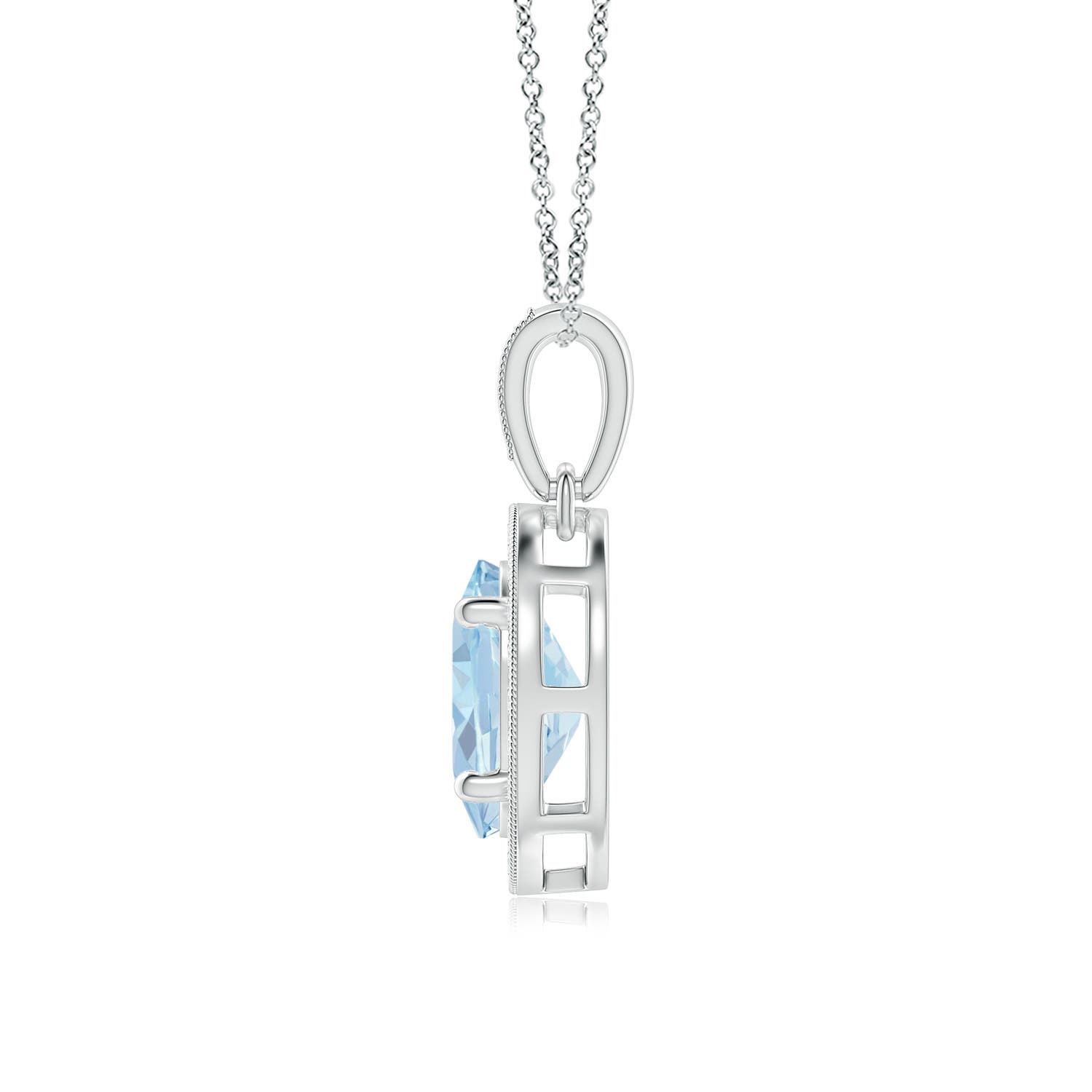 A - Aquamarine / 1.18 CT / 14 KT White Gold