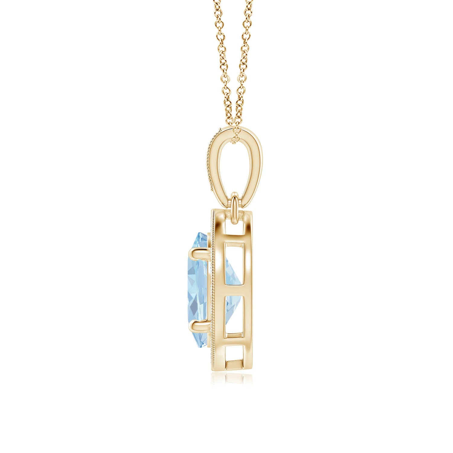 A - Aquamarine / 1.18 CT / 14 KT Yellow Gold