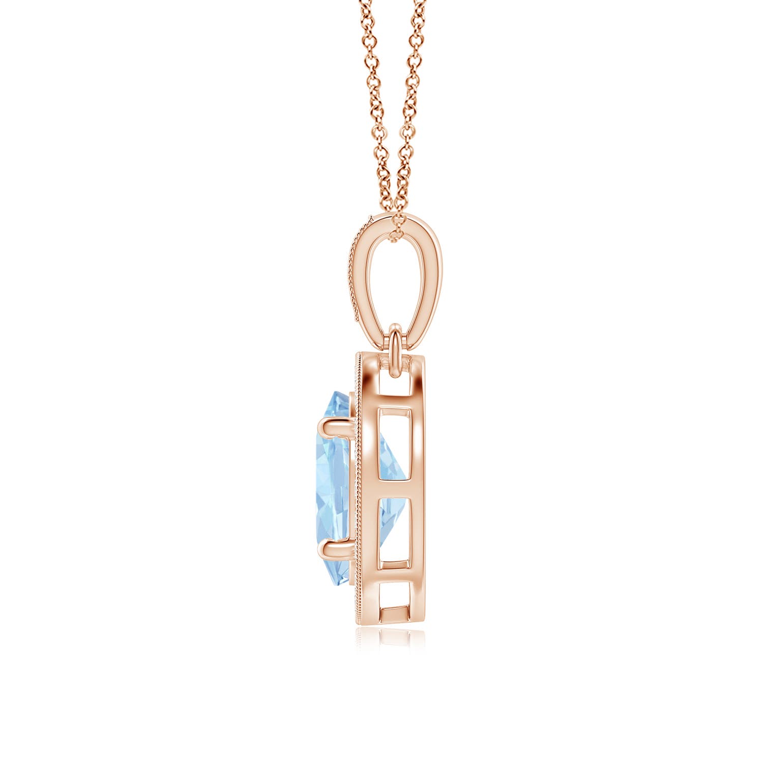 AA - Aquamarine / 1.18 CT / 14 KT Rose Gold