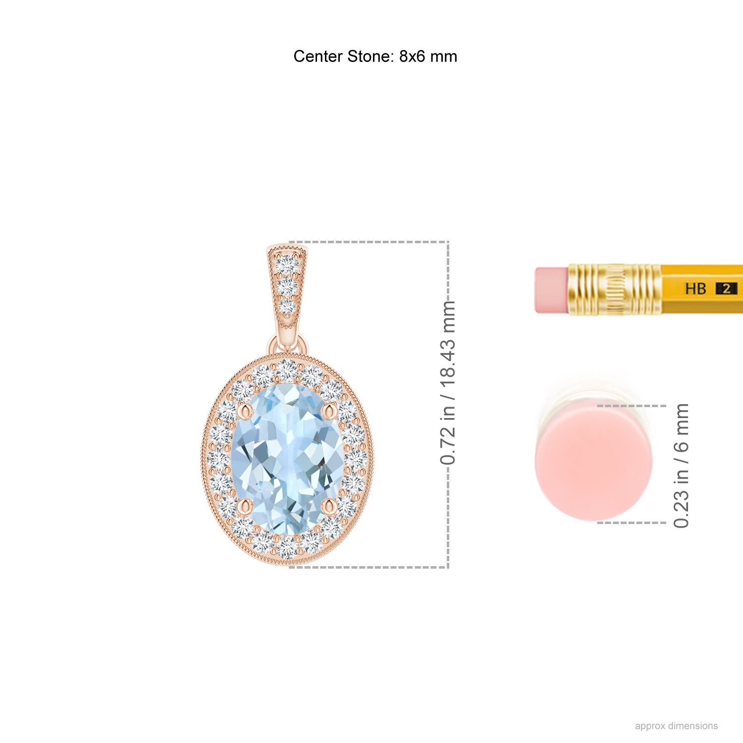 AA - Aquamarine / 1.18 CT / 14 KT Rose Gold