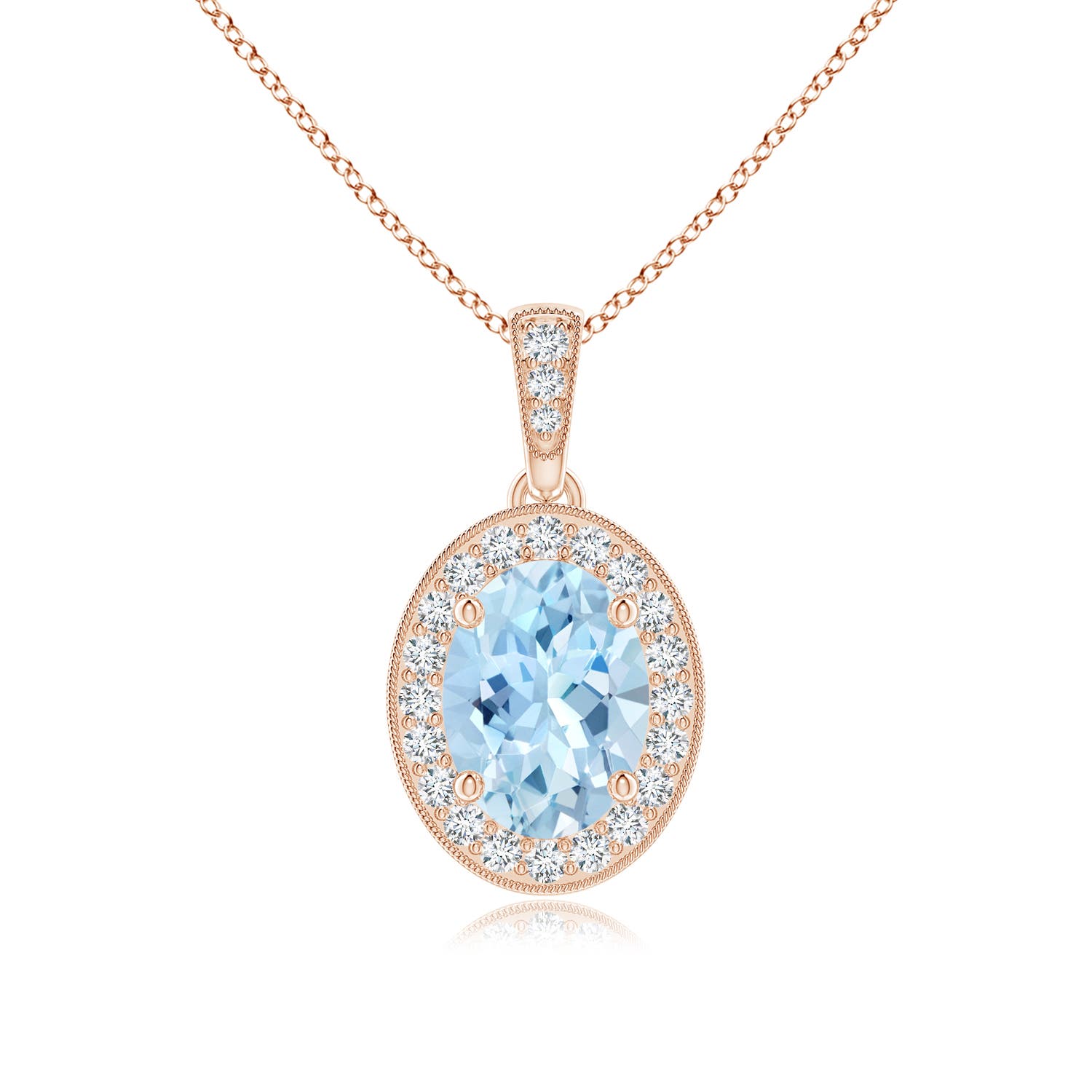 AAA - Aquamarine / 1.18 CT / 14 KT Rose Gold