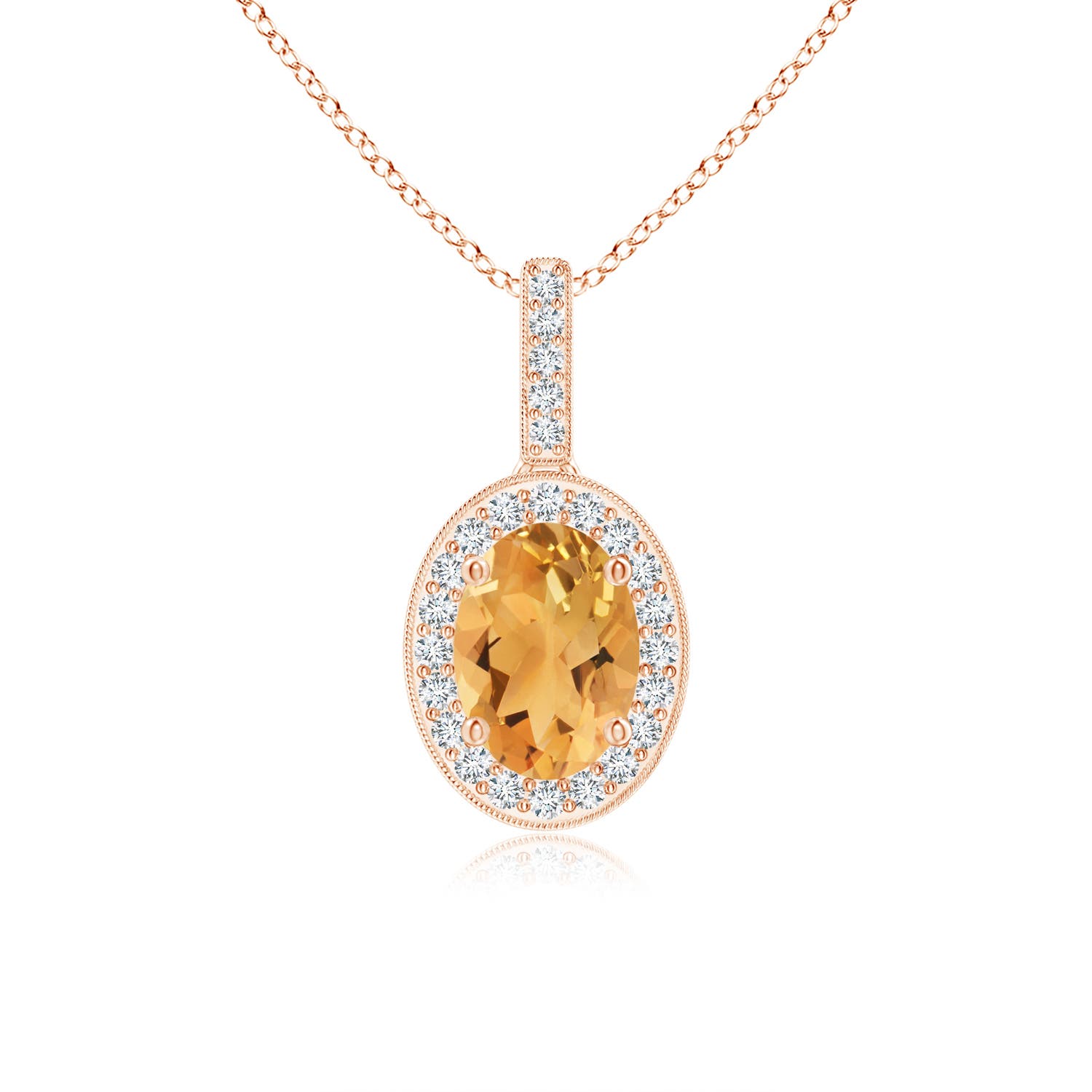 A - Citrine / 0.87 CT / 14 KT Rose Gold