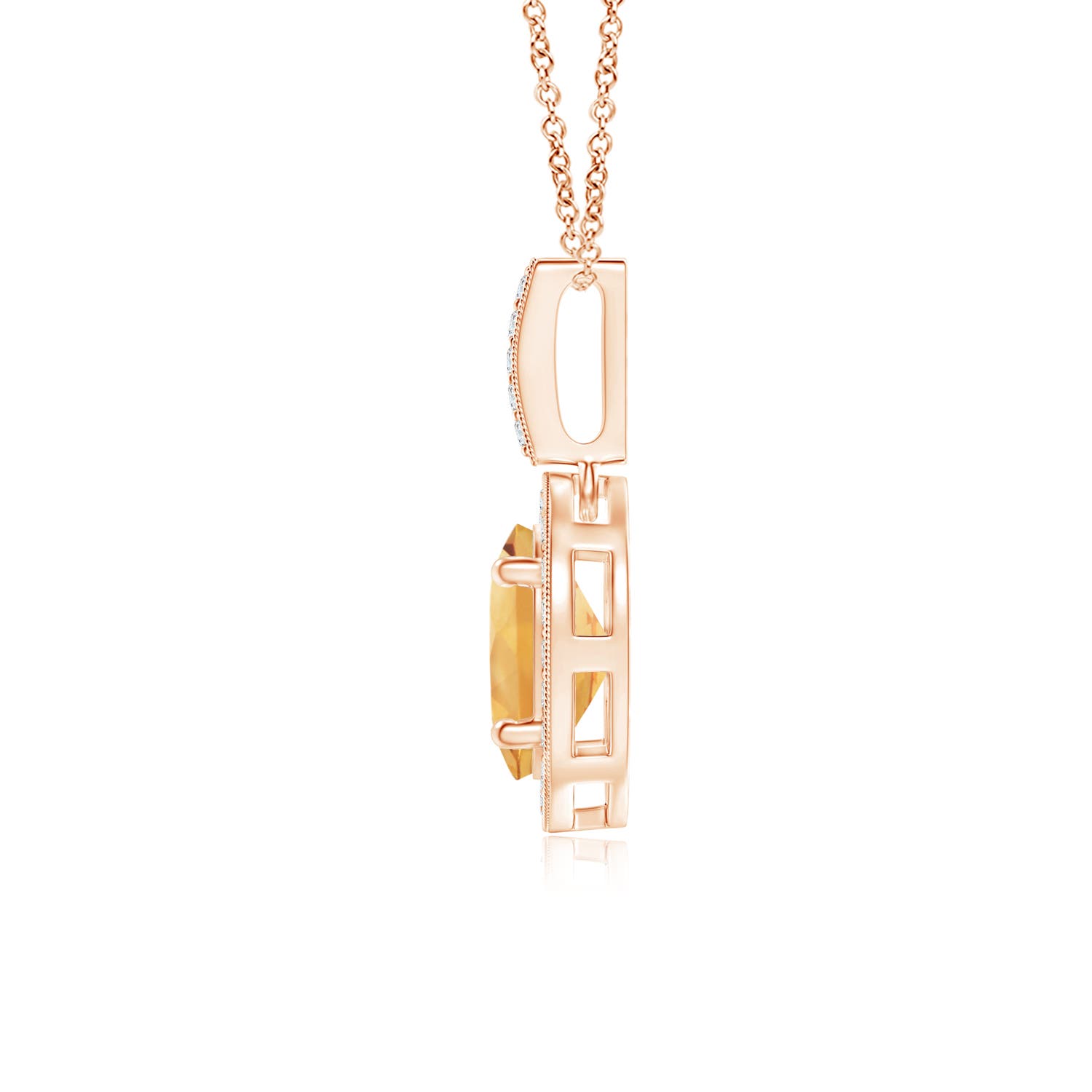 A - Citrine / 0.87 CT / 14 KT Rose Gold