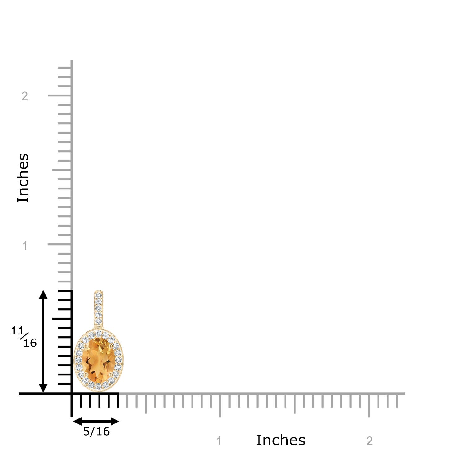 A - Citrine / 0.87 CT / 14 KT Yellow Gold