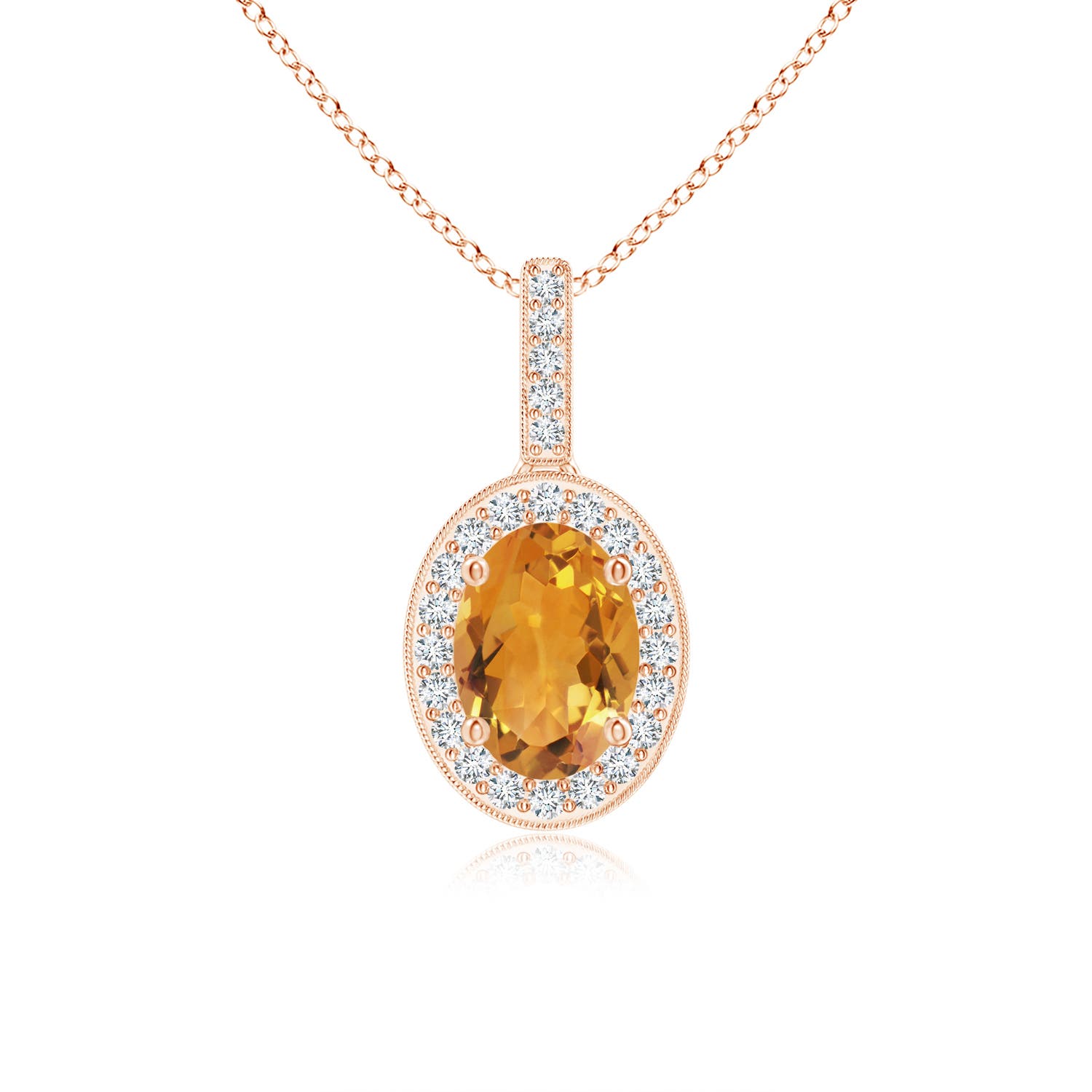 AA - Citrine / 0.87 CT / 14 KT Rose Gold