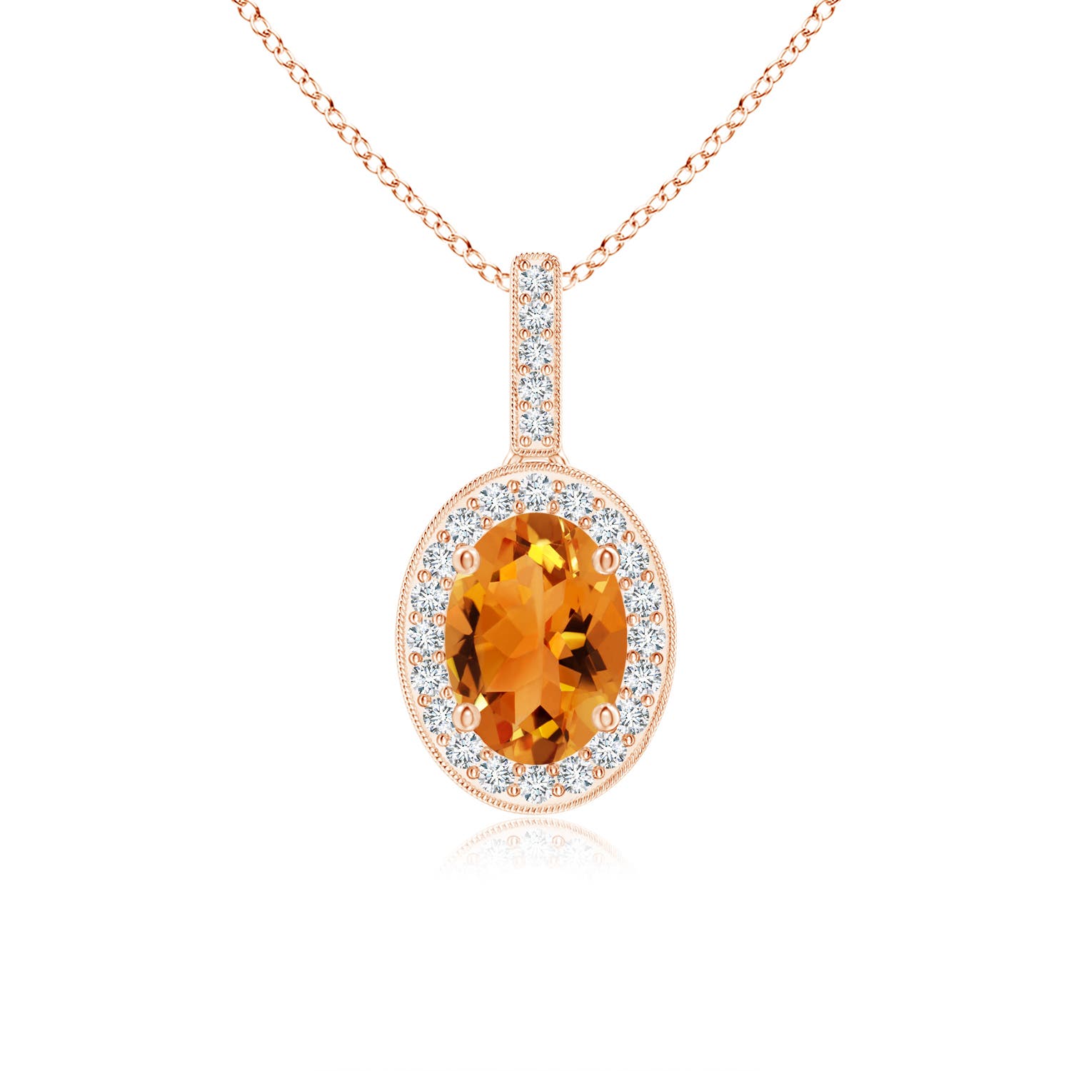 AAA - Citrine / 0.87 CT / 14 KT Rose Gold