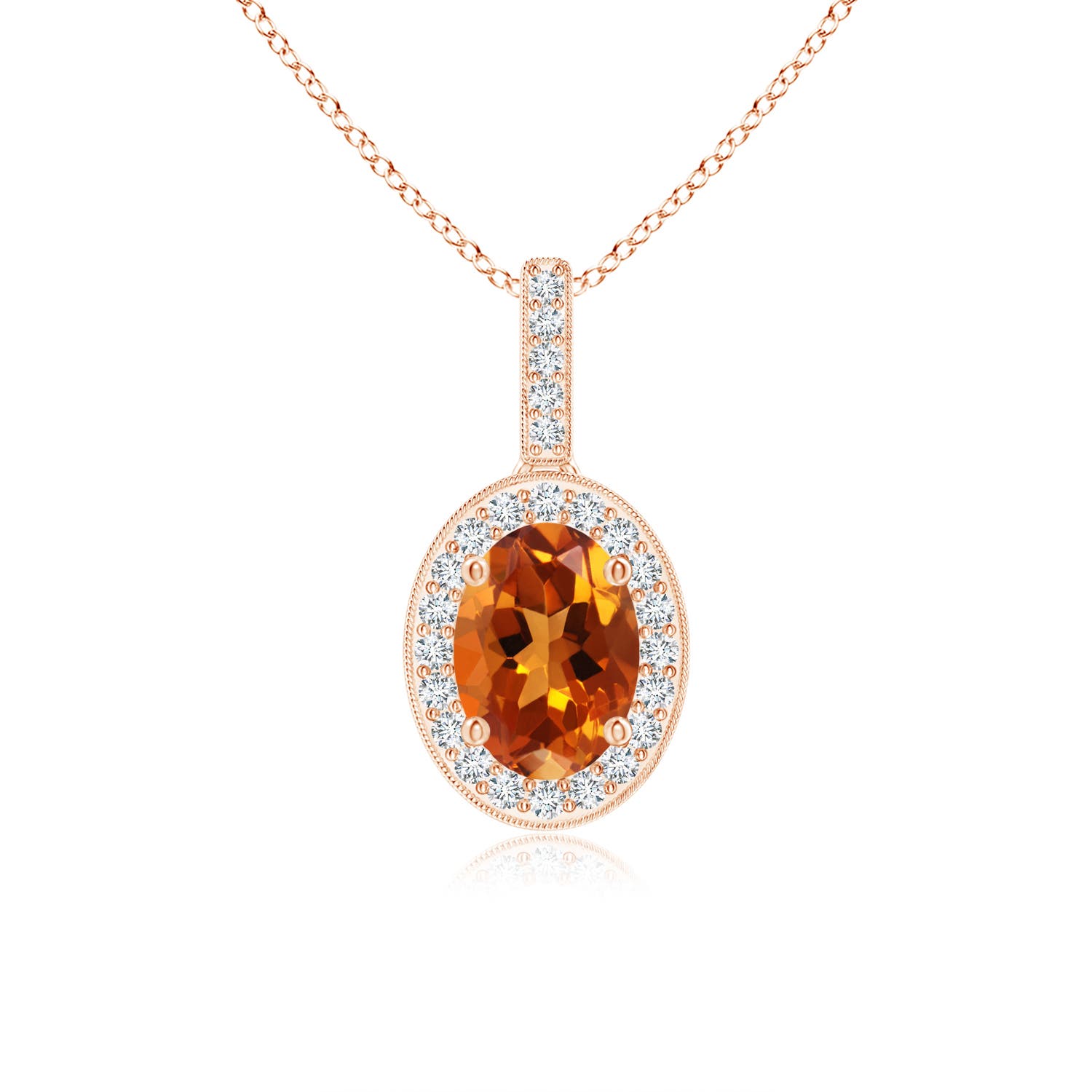 AAAA - Citrine / 0.87 CT / 14 KT Rose Gold