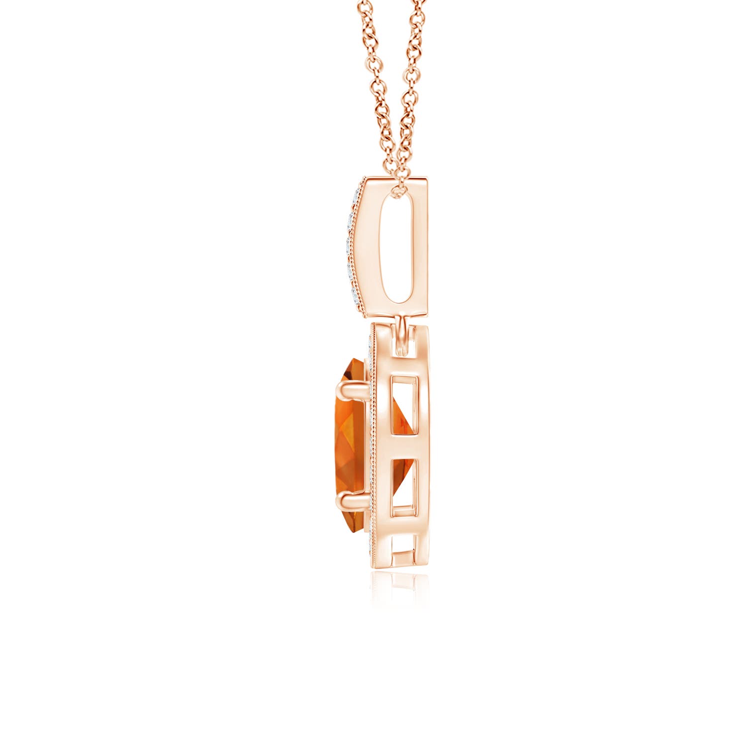 AAAA - Citrine / 0.87 CT / 14 KT Rose Gold