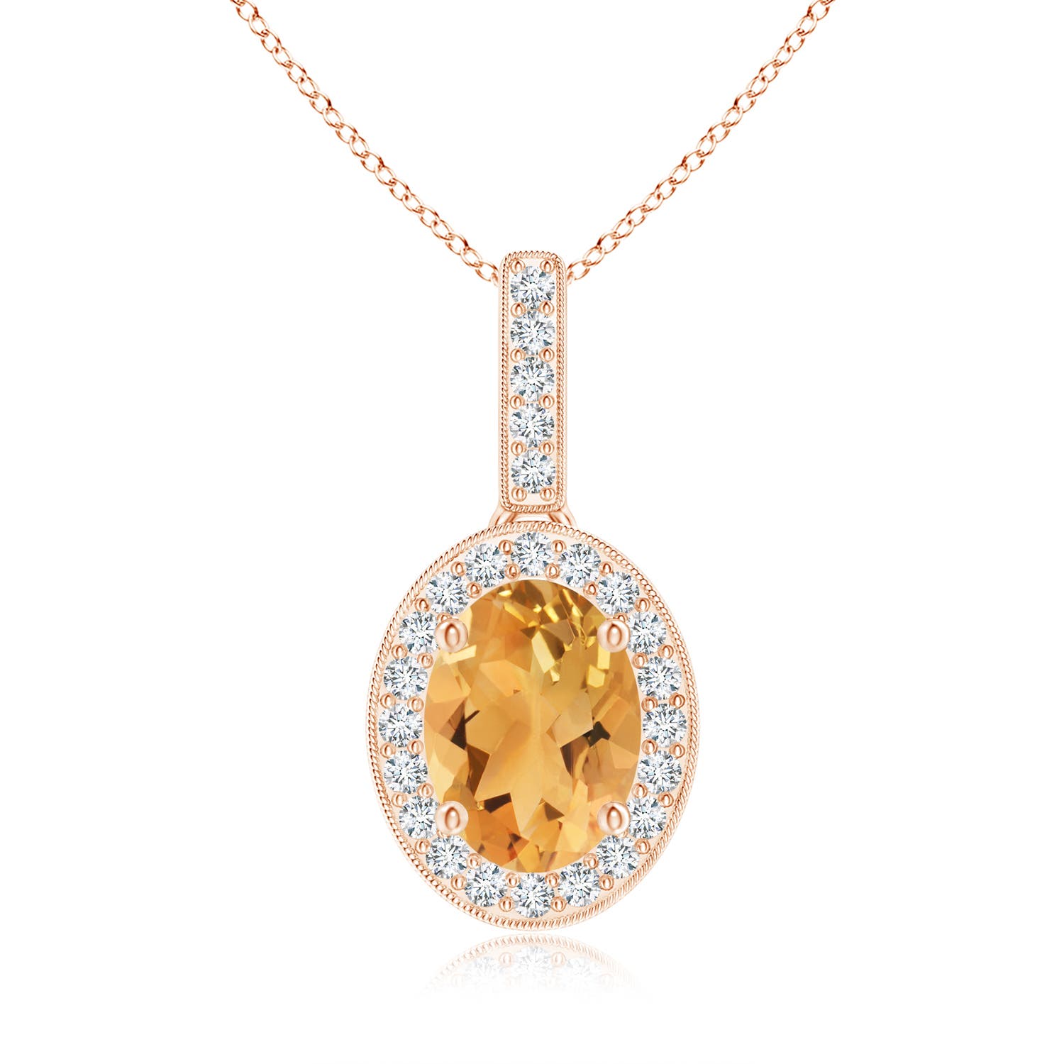 A - Citrine / 1.28 CT / 14 KT Rose Gold