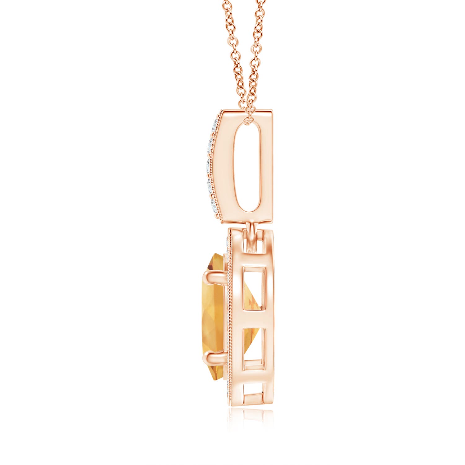 A - Citrine / 1.28 CT / 14 KT Rose Gold