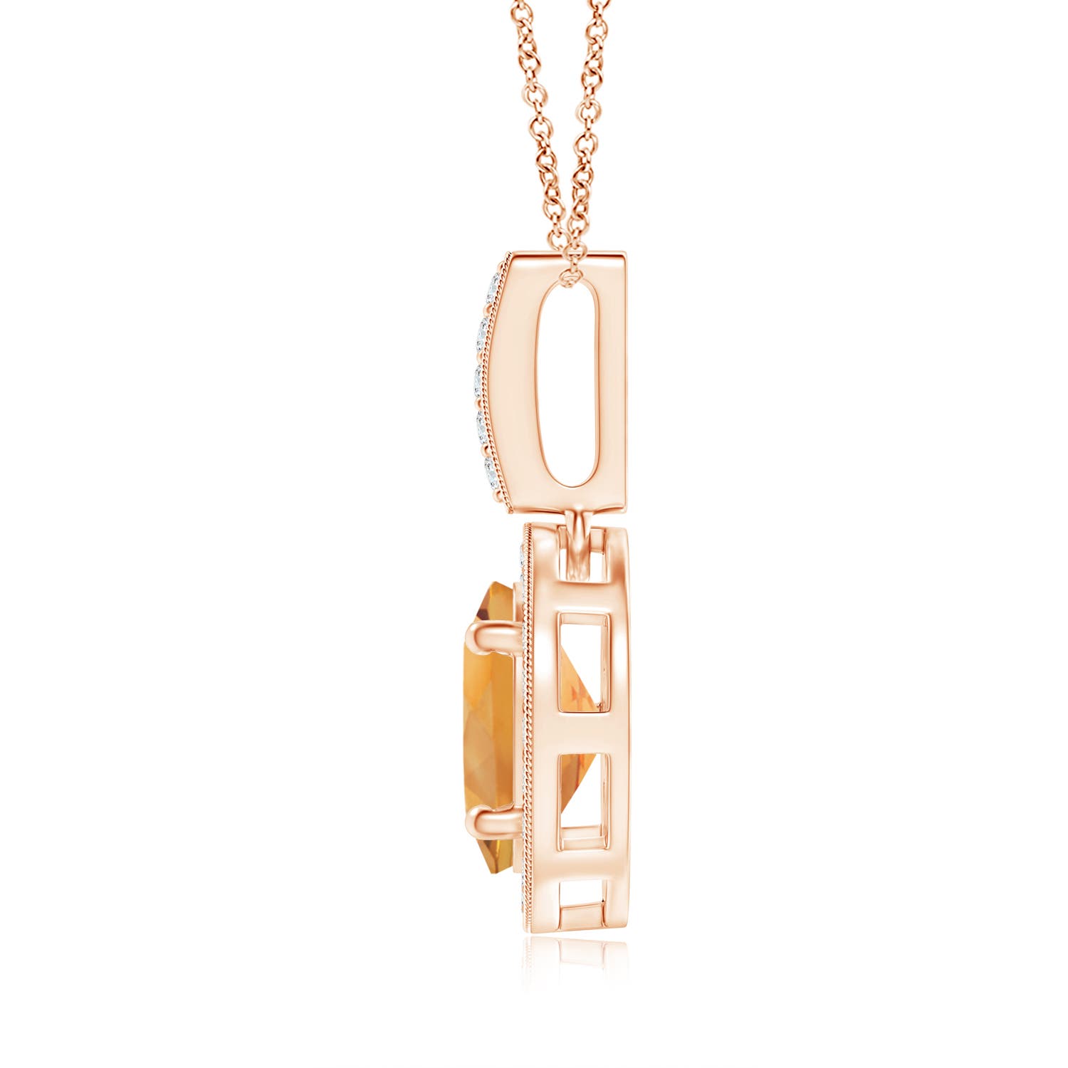 AA - Citrine / 1.28 CT / 14 KT Rose Gold